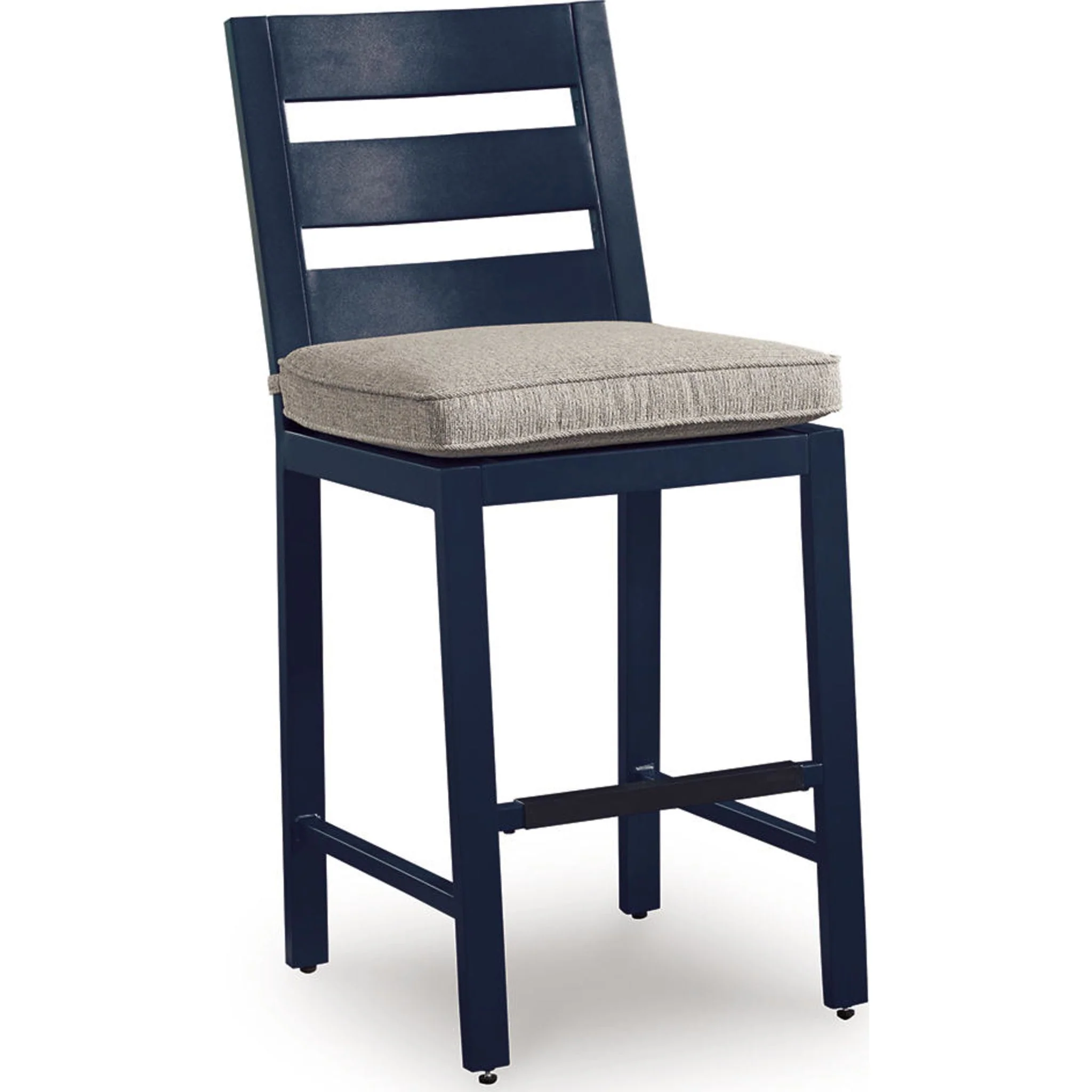 East Beach 5 Piece Outdoor Bar Set - Navy Blue/Driftwood - Image 4