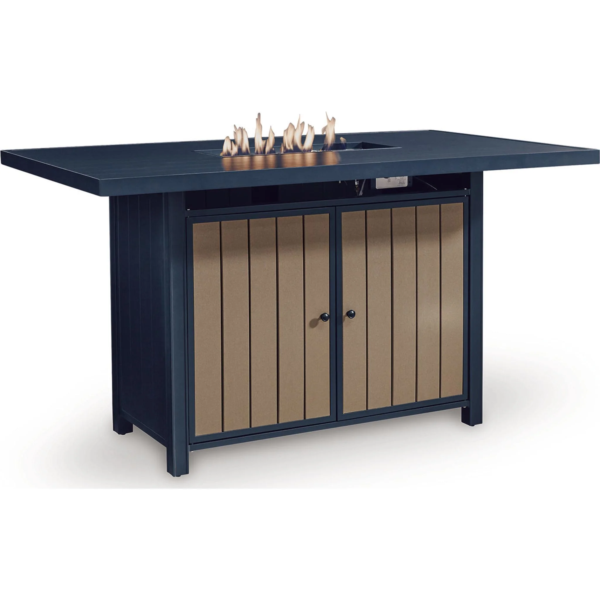 East Beach 5 Piece Outdoor Bar Set - Navy Blue/Driftwood - Image 8