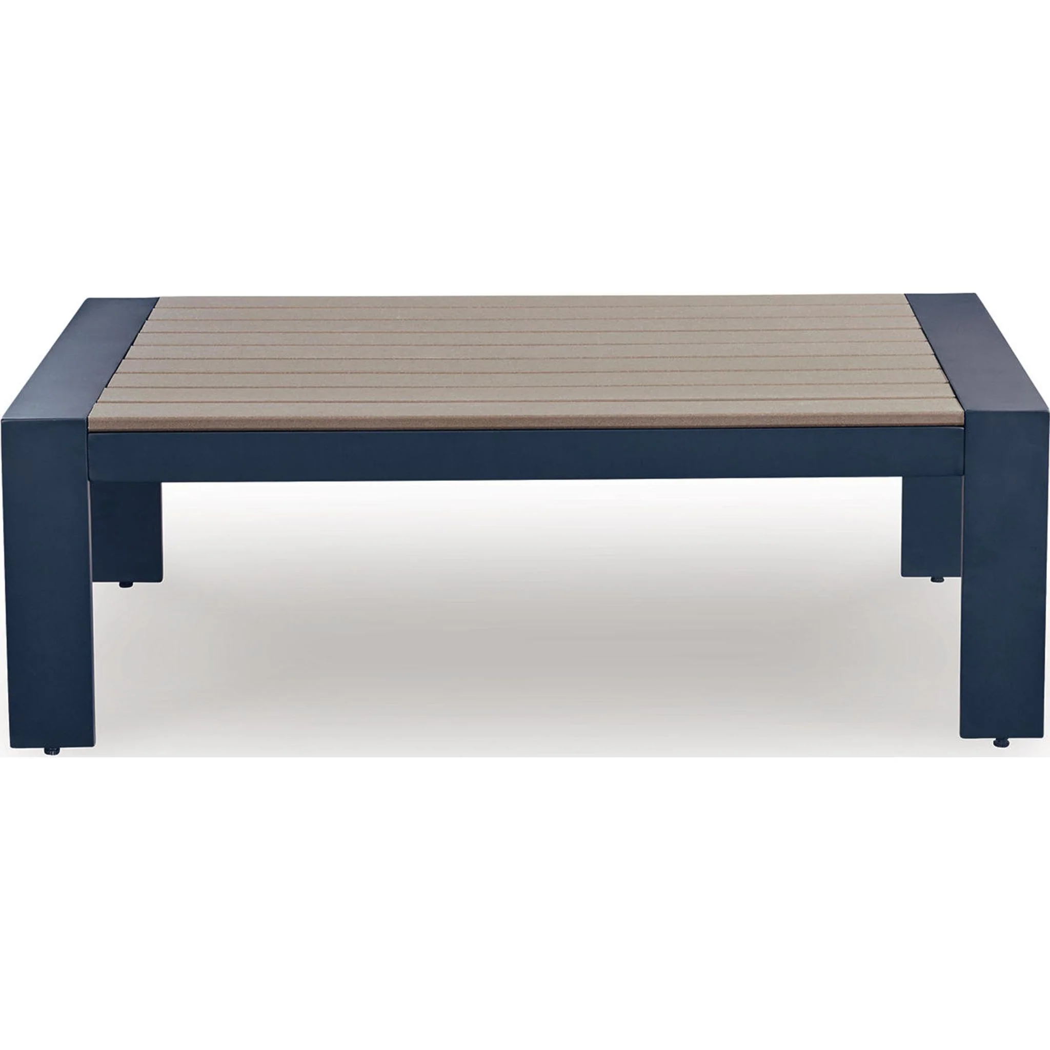 East Beach Outdoor Coffee Table - Navy Blue/Driftwood - Image 3