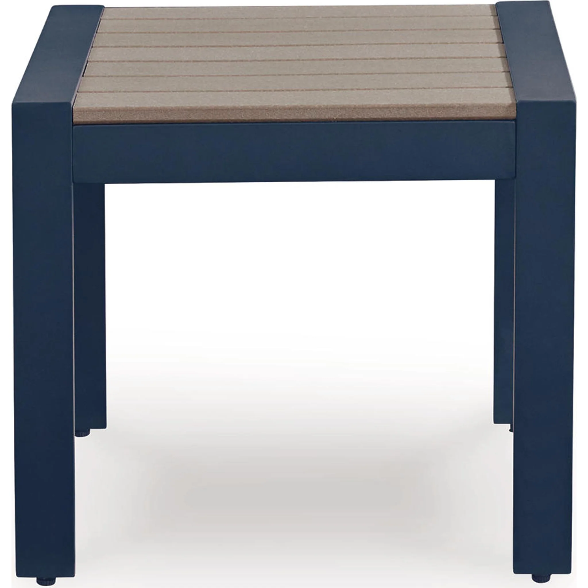 East Beach Outdoor End Table - Navy Blue/Driftwood - Image 3