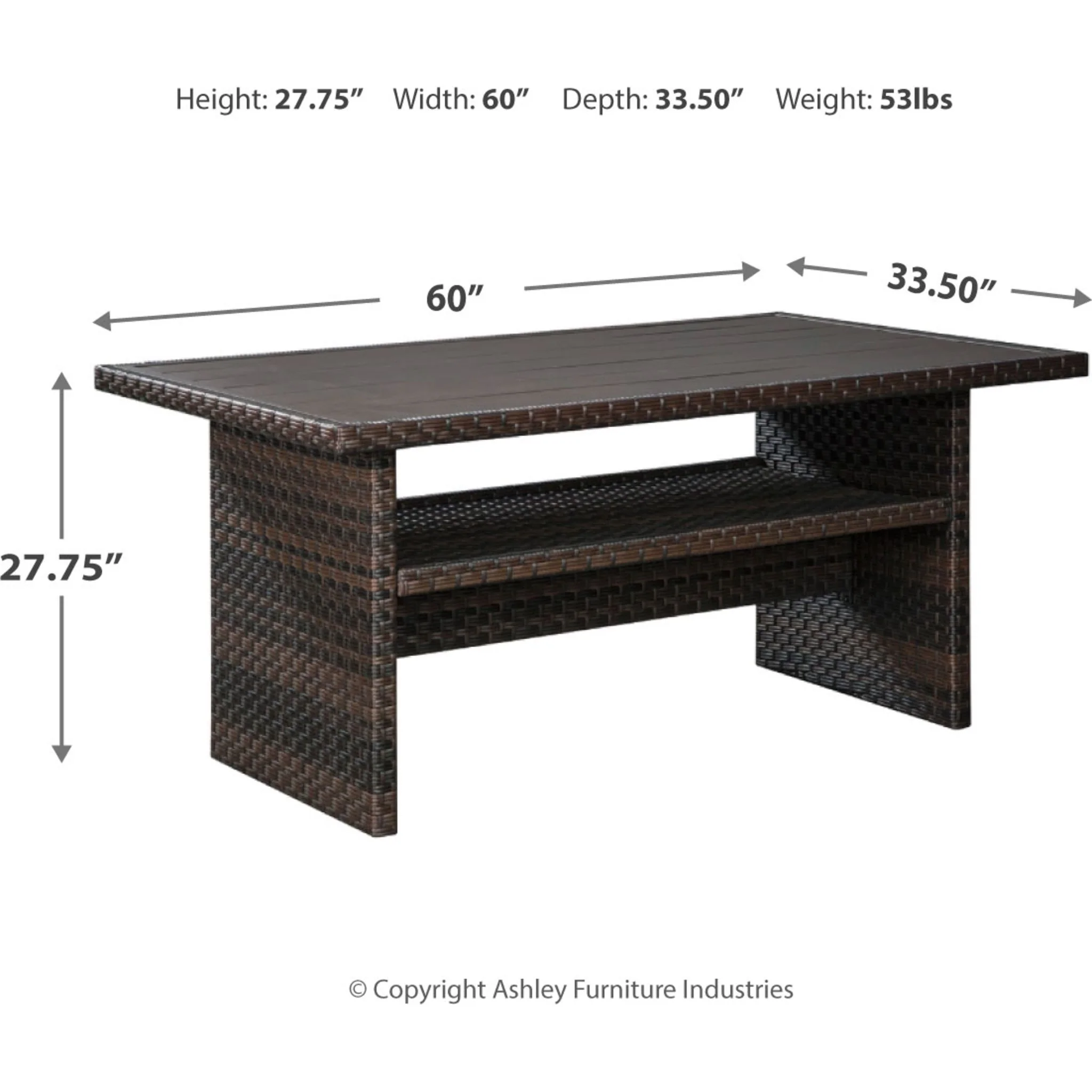 Easy Isle Outdoor Multi-Use Table - Dark Brown/Beige - Image 4