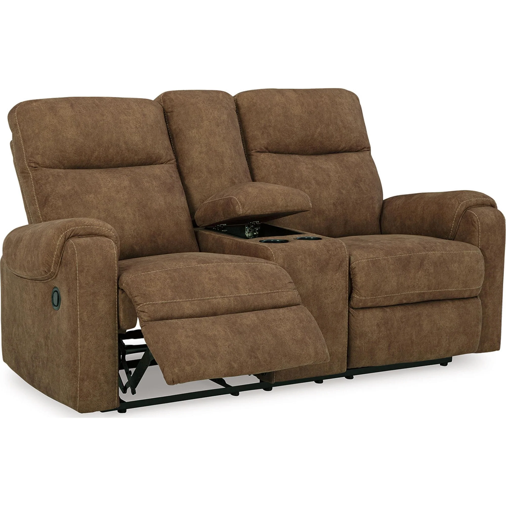 Edenwold Reclining Loveseat with Console - Brindle - Image 3