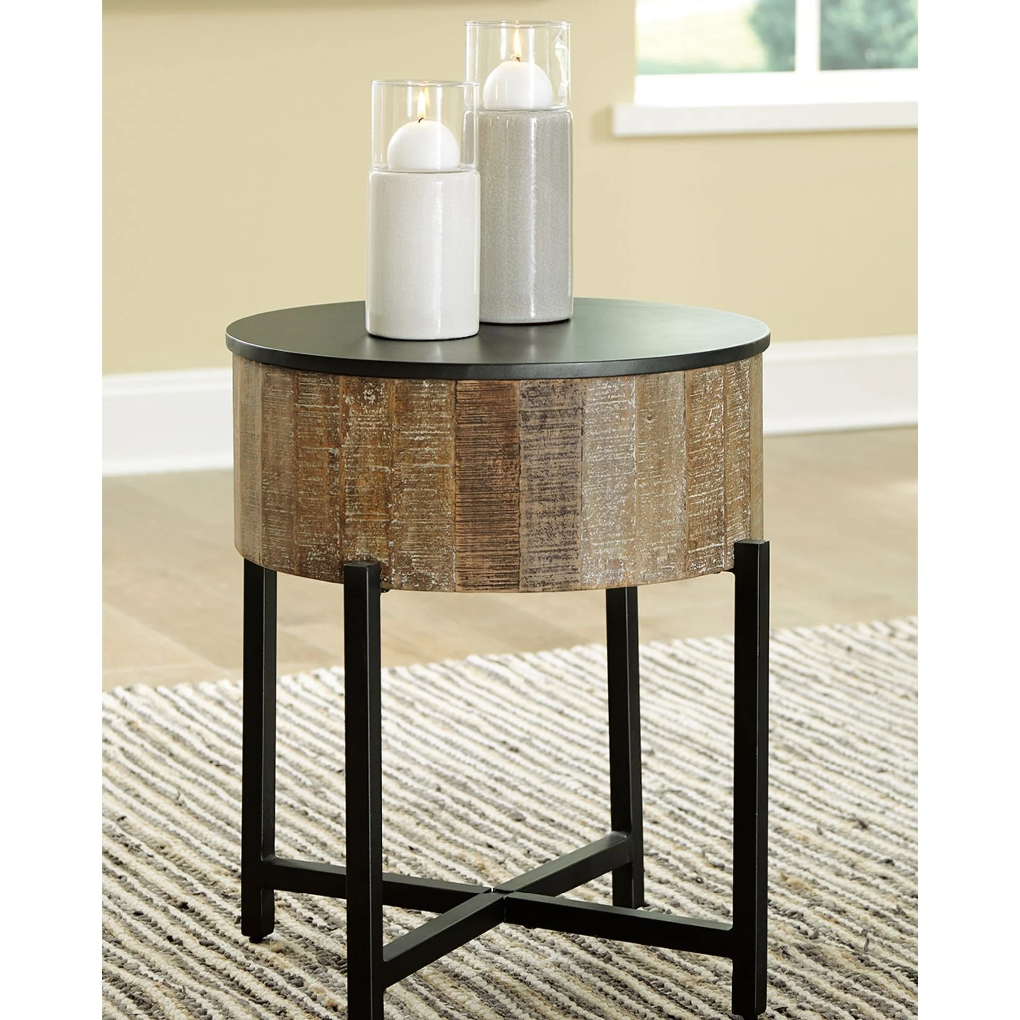 Edgewood End Table - Gray/Brown - Image 2