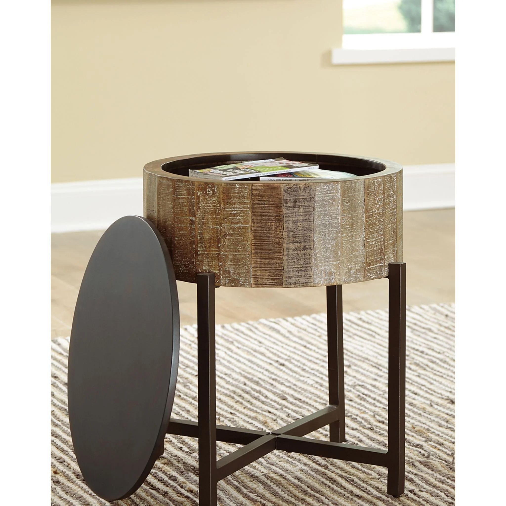 Edgewood End Table - Gray/Brown - Image 3