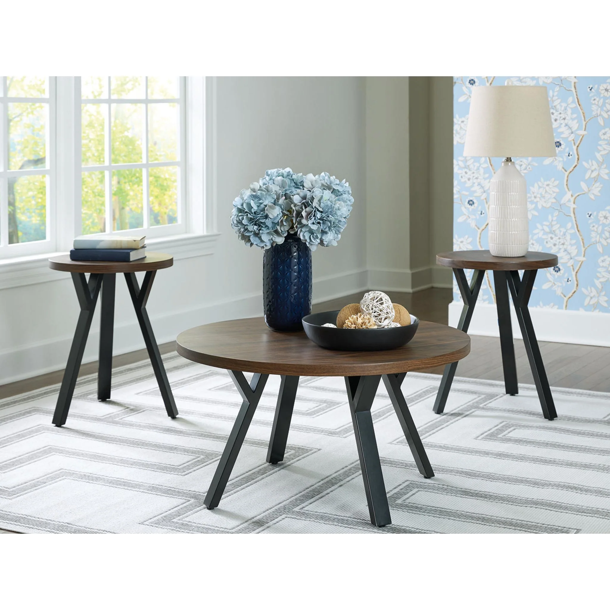 Elbrynn 3 Pack Tables - Brown/Black - Image 2