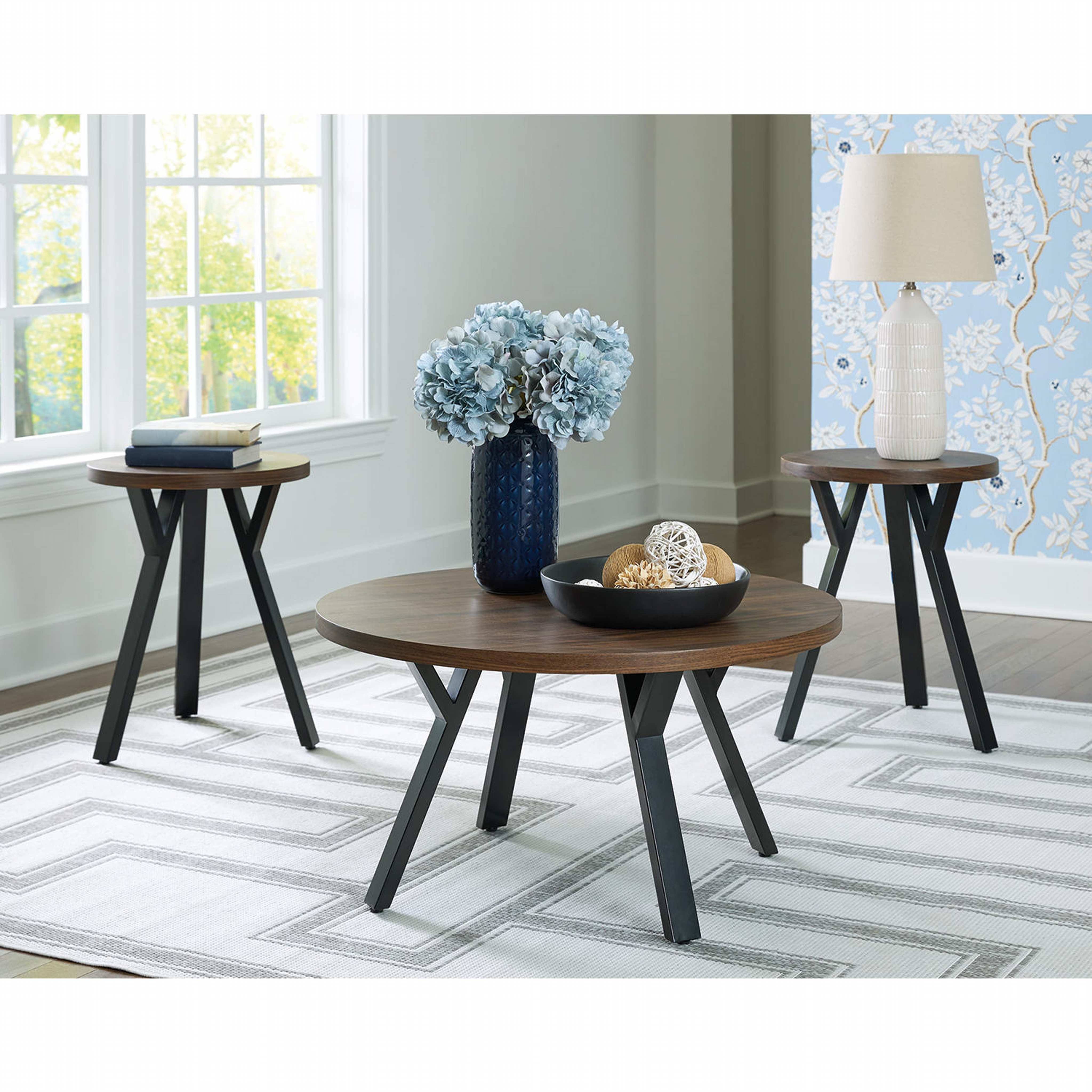 Elbrynn 3 Pack Tables - Brown/Black - Image 6