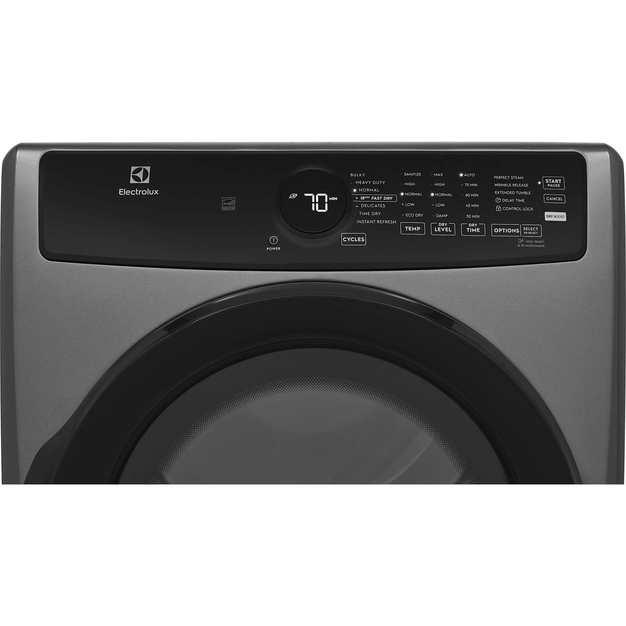 Electrolux Front Load Perfect Steam™ Electric Dryer with Instant Refresh – 8.0 Cu.Ft. - Titanium (ELFE743CAT) - Image 4