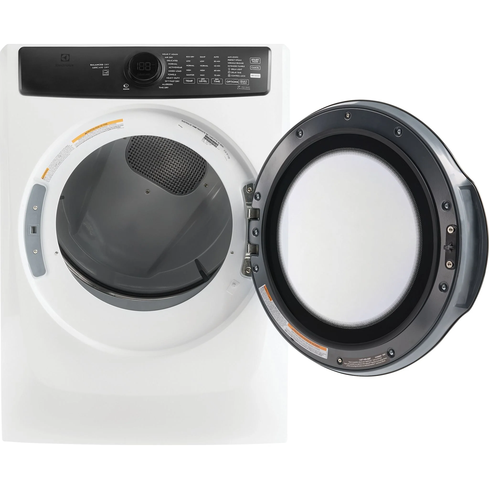Electrolux Front Load Perfect Steam™ Electric Dryer with Balanced Dry™ and Instant Refresh – 8.0 Cu. Ft.- White (ELFE773CMW) - Image 3