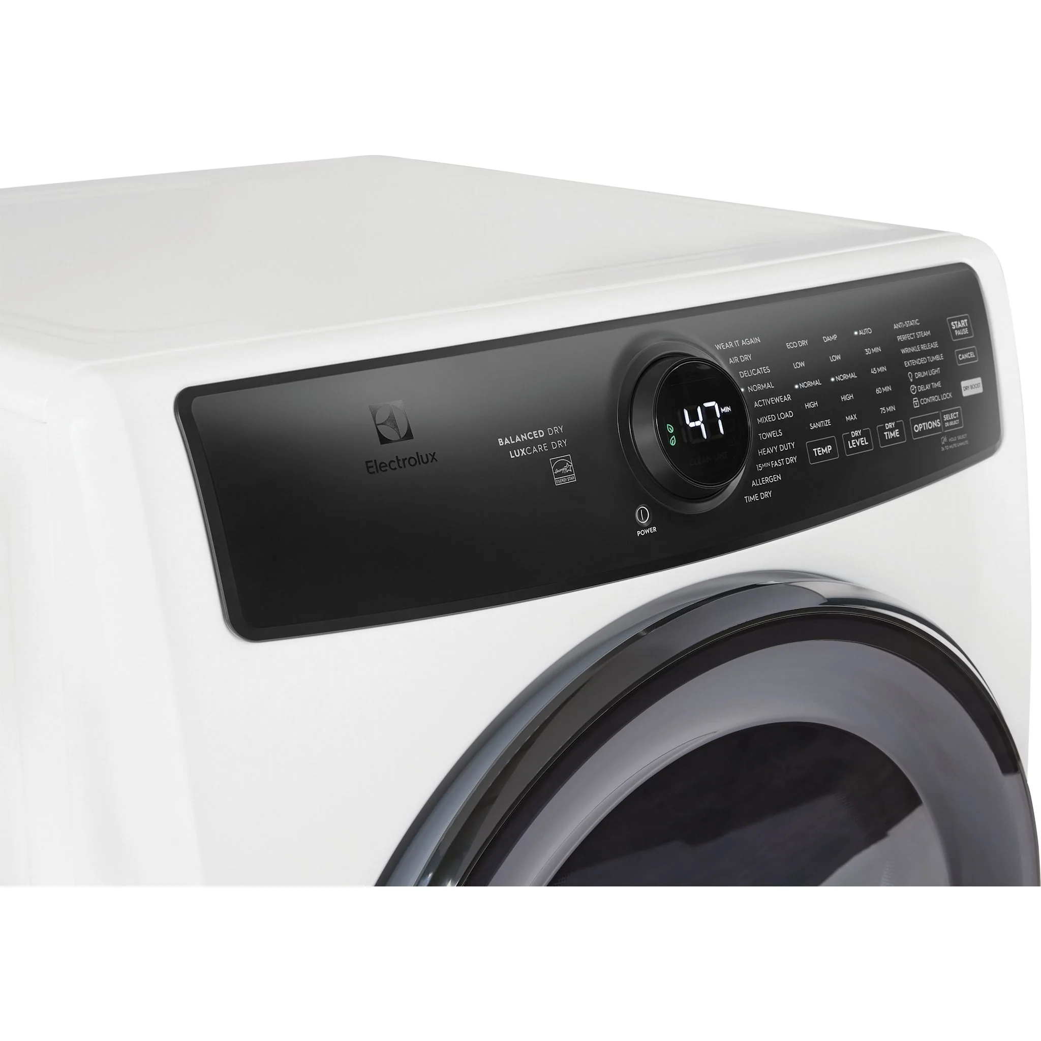 Electrolux Front Load Perfect Steam™ Electric Dryer with Balanced Dry™ and Instant Refresh – 8.0 Cu. Ft.- White (ELFE773CMW) - Image 5