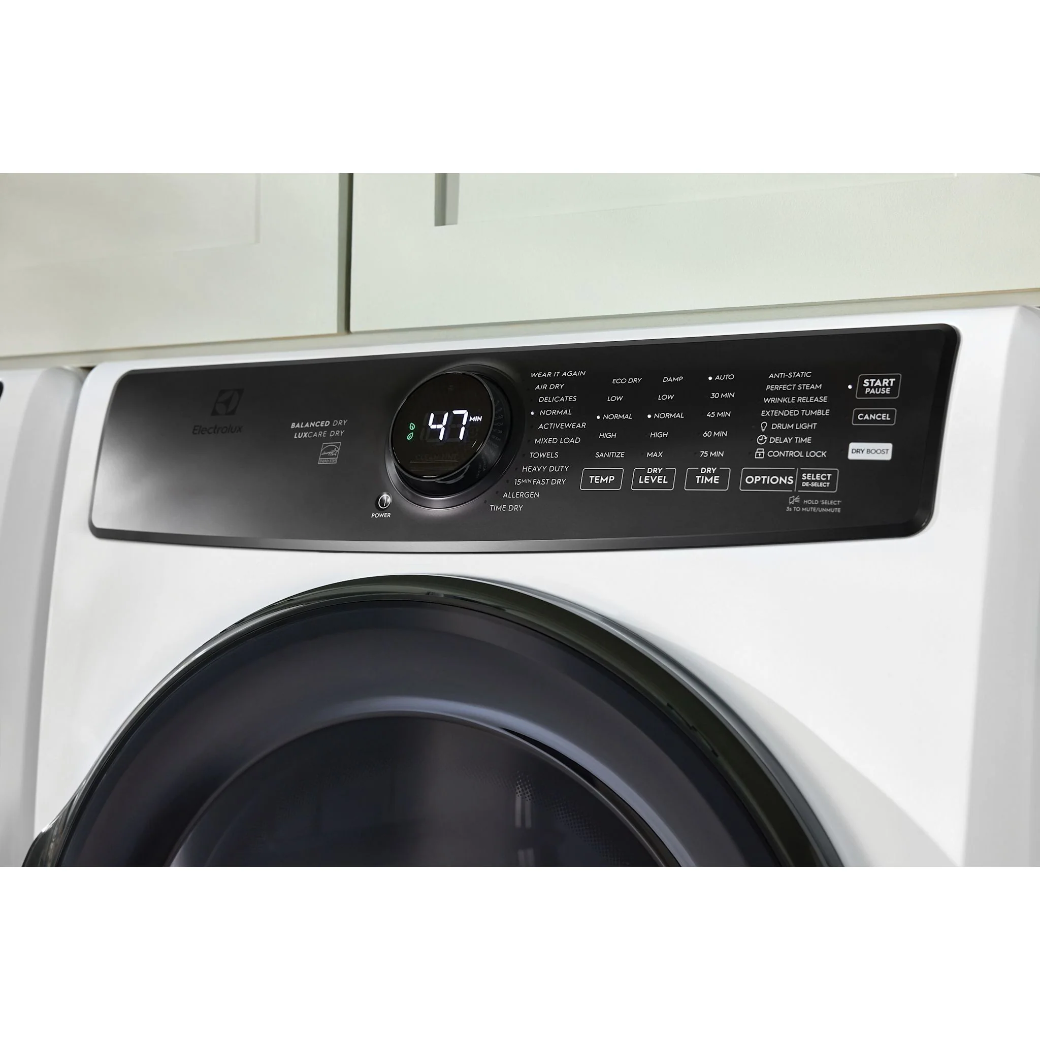 Electrolux Front Load Perfect Steam™ Gas Dryer with LuxCare® Dry and Instant Refresh – 8.0 Cu. Ft. - White (ELFG7738MW) - Image 5