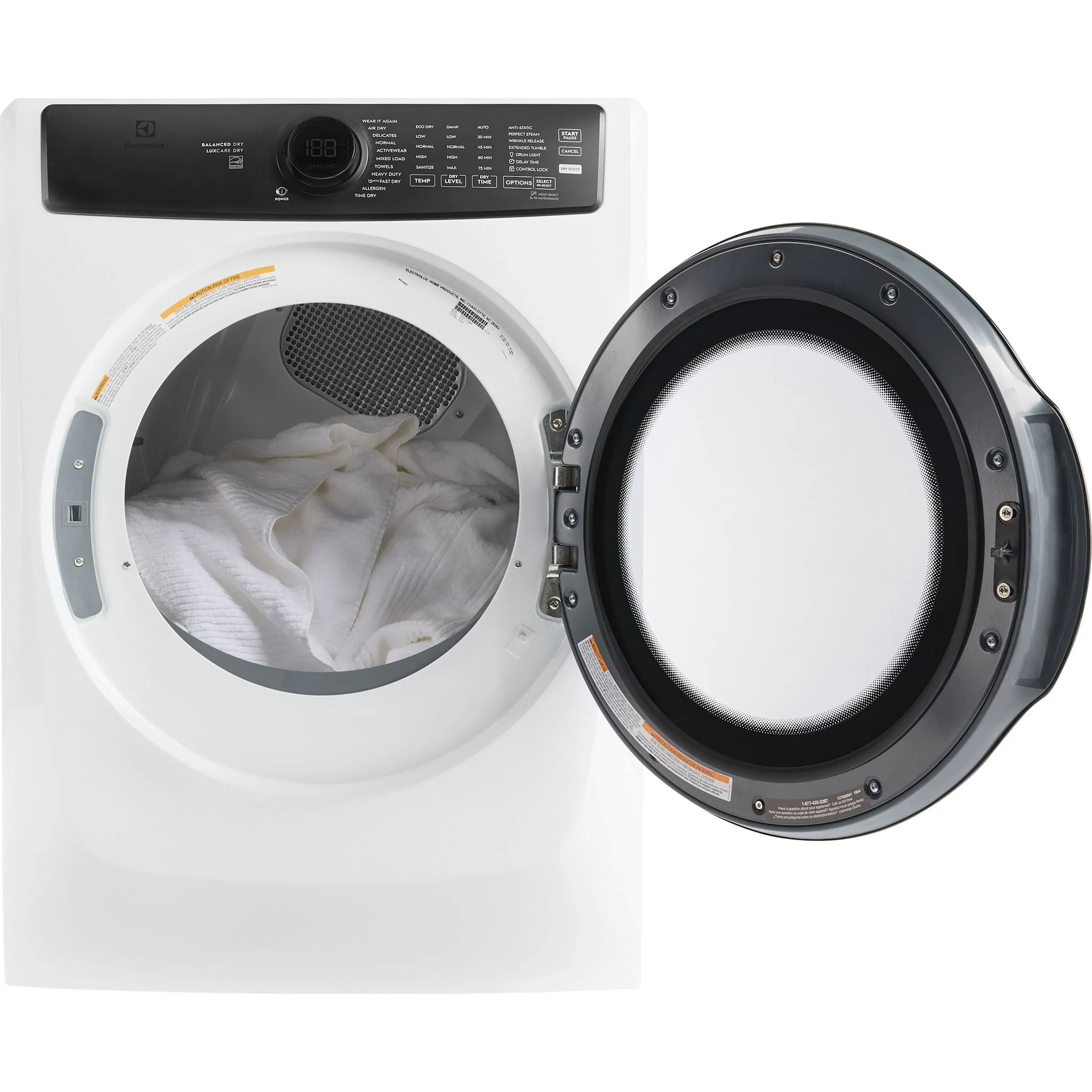 Electrolux Front Load Perfect Steam™ Gas Dryer with LuxCare® Dry and Instant Refresh – 8.0 Cu. Ft. - White (ELFG7738MW) - Image 6