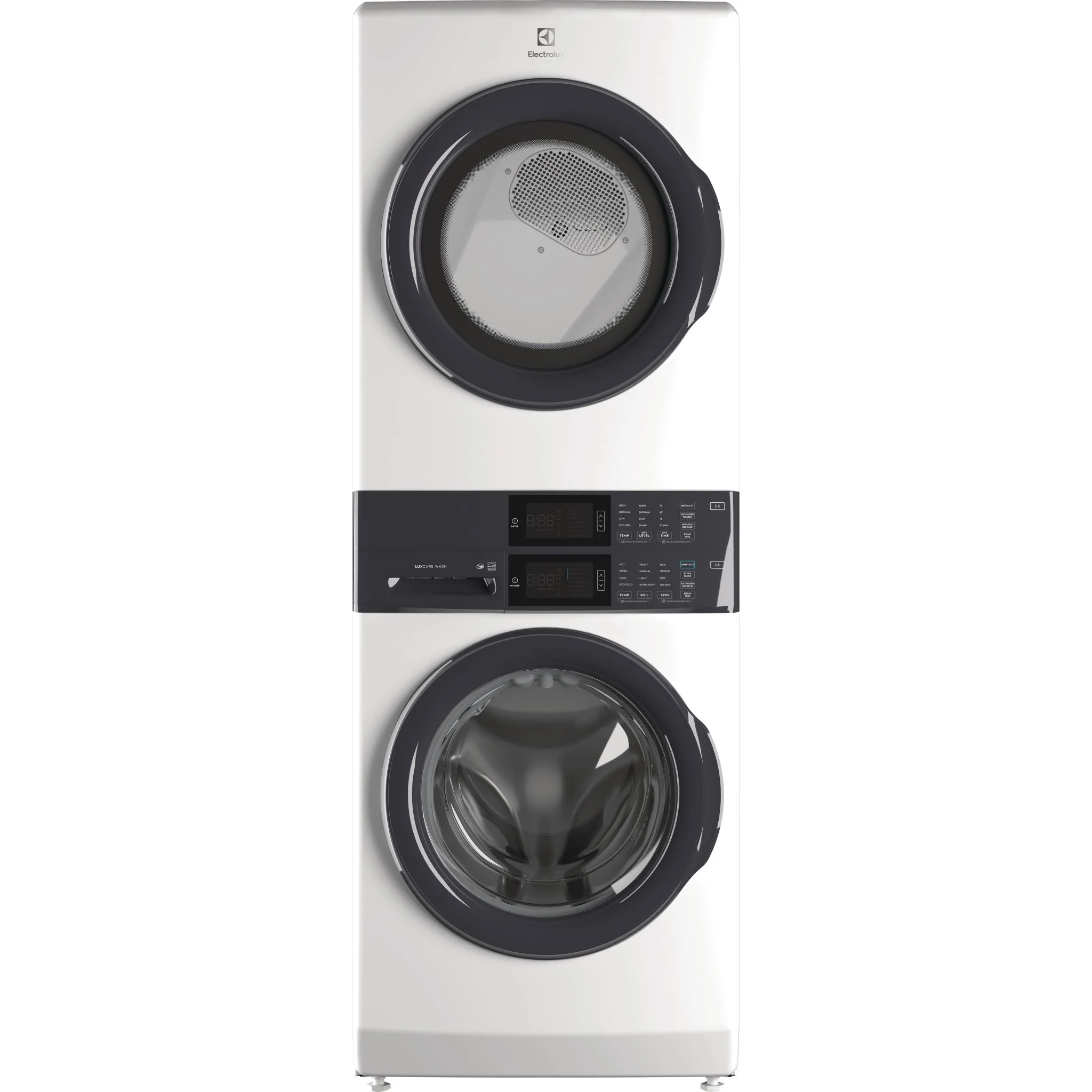 Electrolux Laundry Tower Single Unit Front Load 5.1 Cu. Ft. I.E.C Washer and 8 Cu. Ft. Electric Dryer - White ( ELTE730CAW )