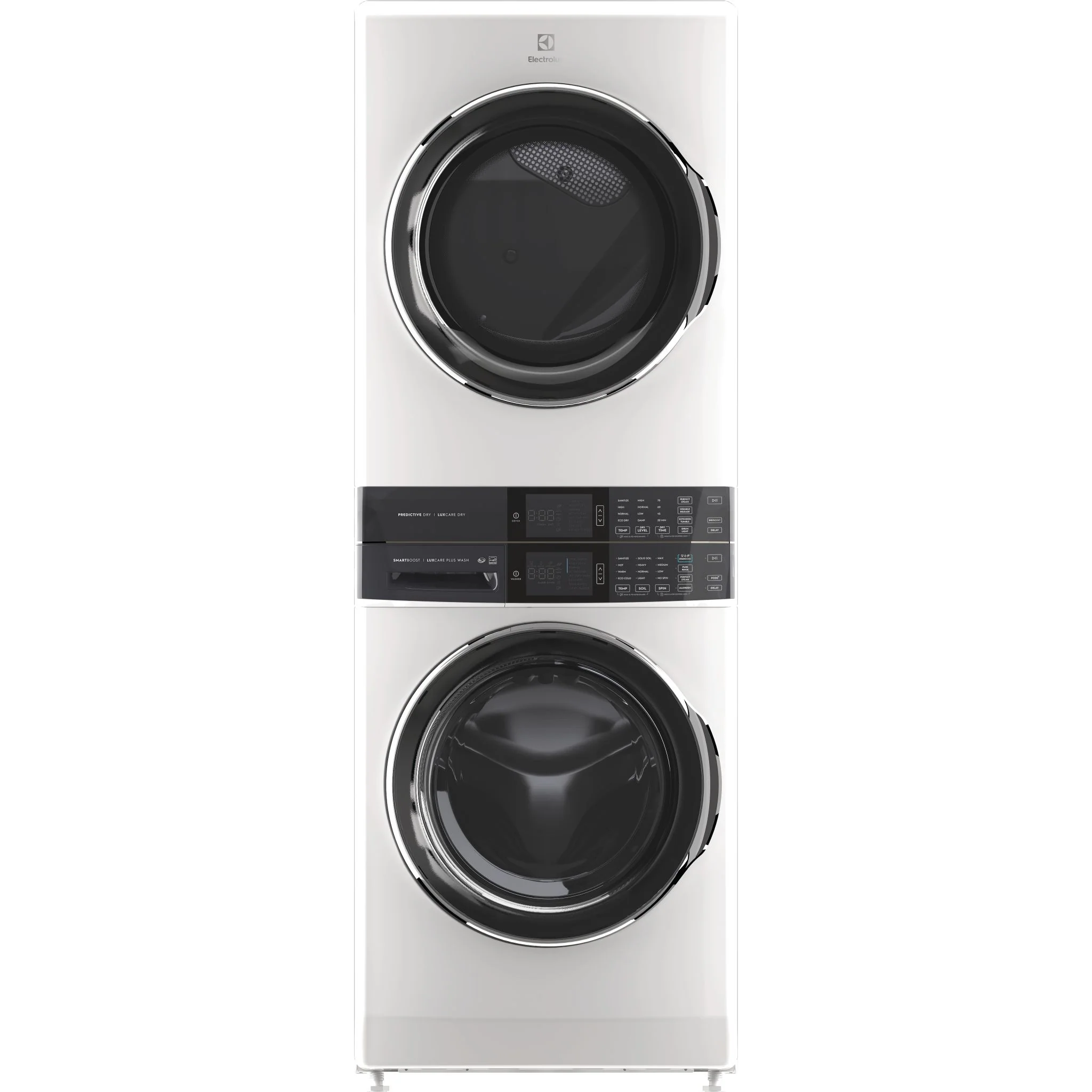Electrolux Laundry Tower Single Unit Front Load 5.2 Cu. Ft. I.E.C Washer and 8 Cu. Ft. Electric Dryer - White ( ELTE760CAW )