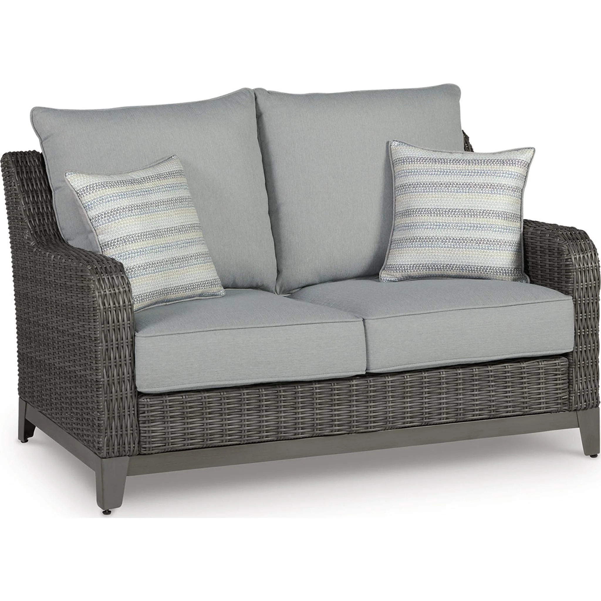 Elite Park 3 Piece Outdoor Seating - Gray - Image 6