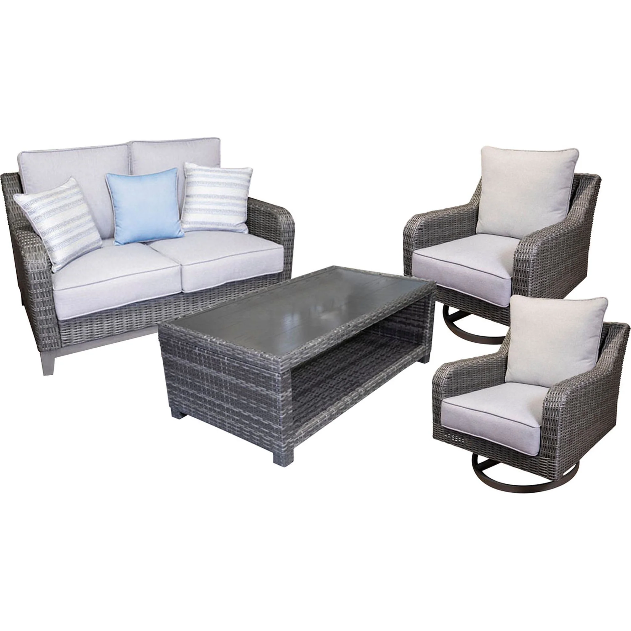 Elite Park 4 Piece Outdoor Seating - Gray