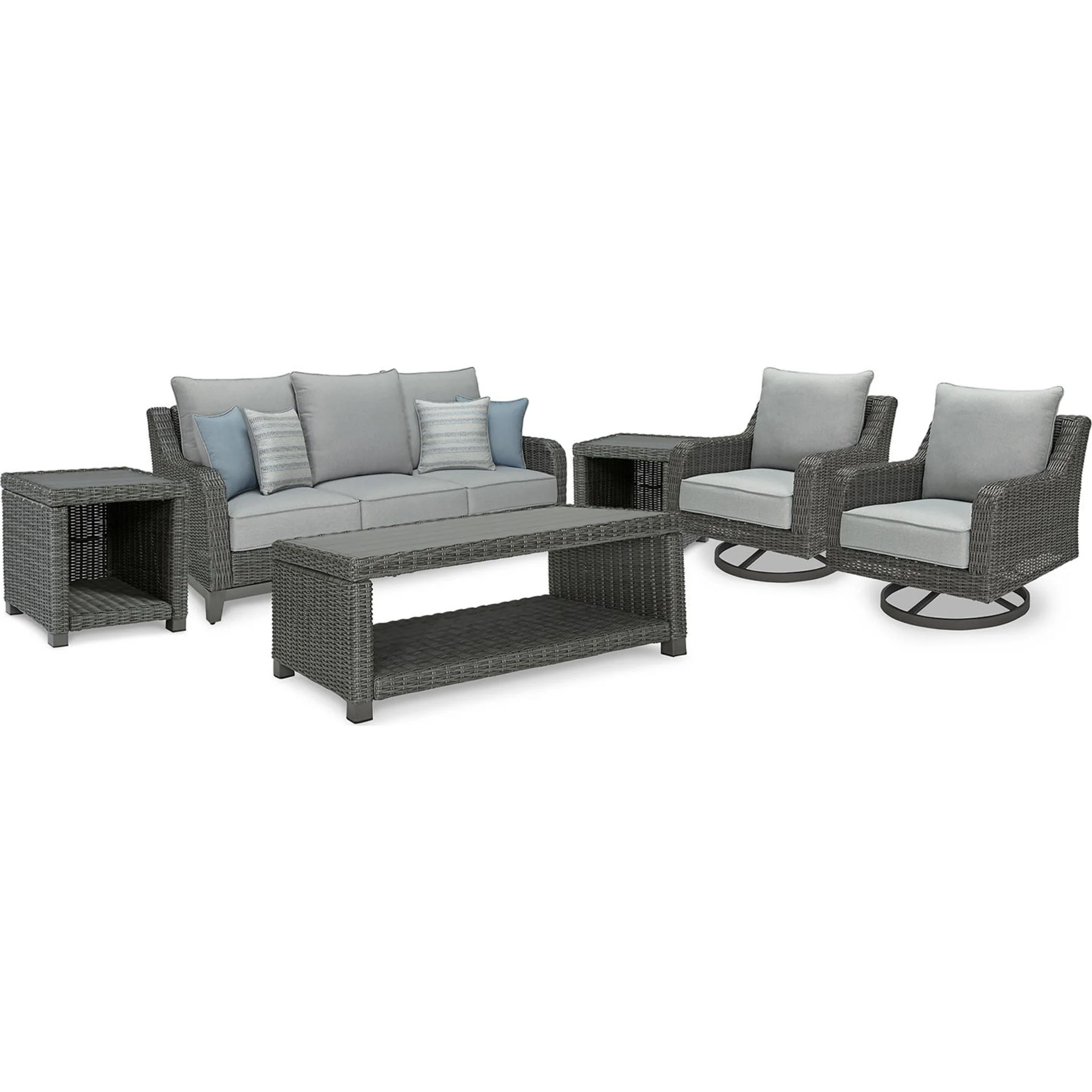 Elite Park 6 Piece Outdoor Seating - Gray - Image 2