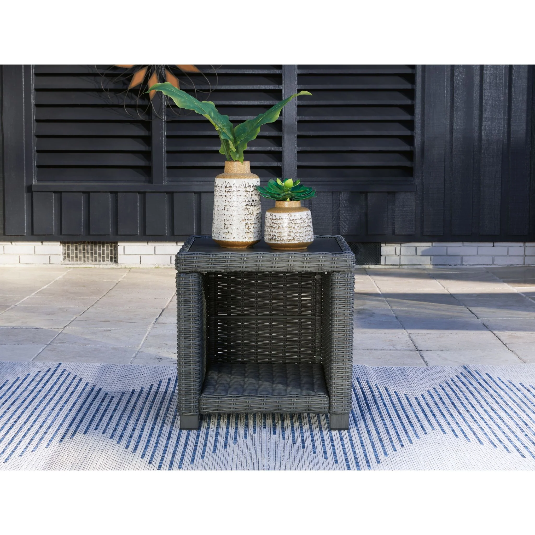 Elite Park Outdoor End Table - Gray - Image 2