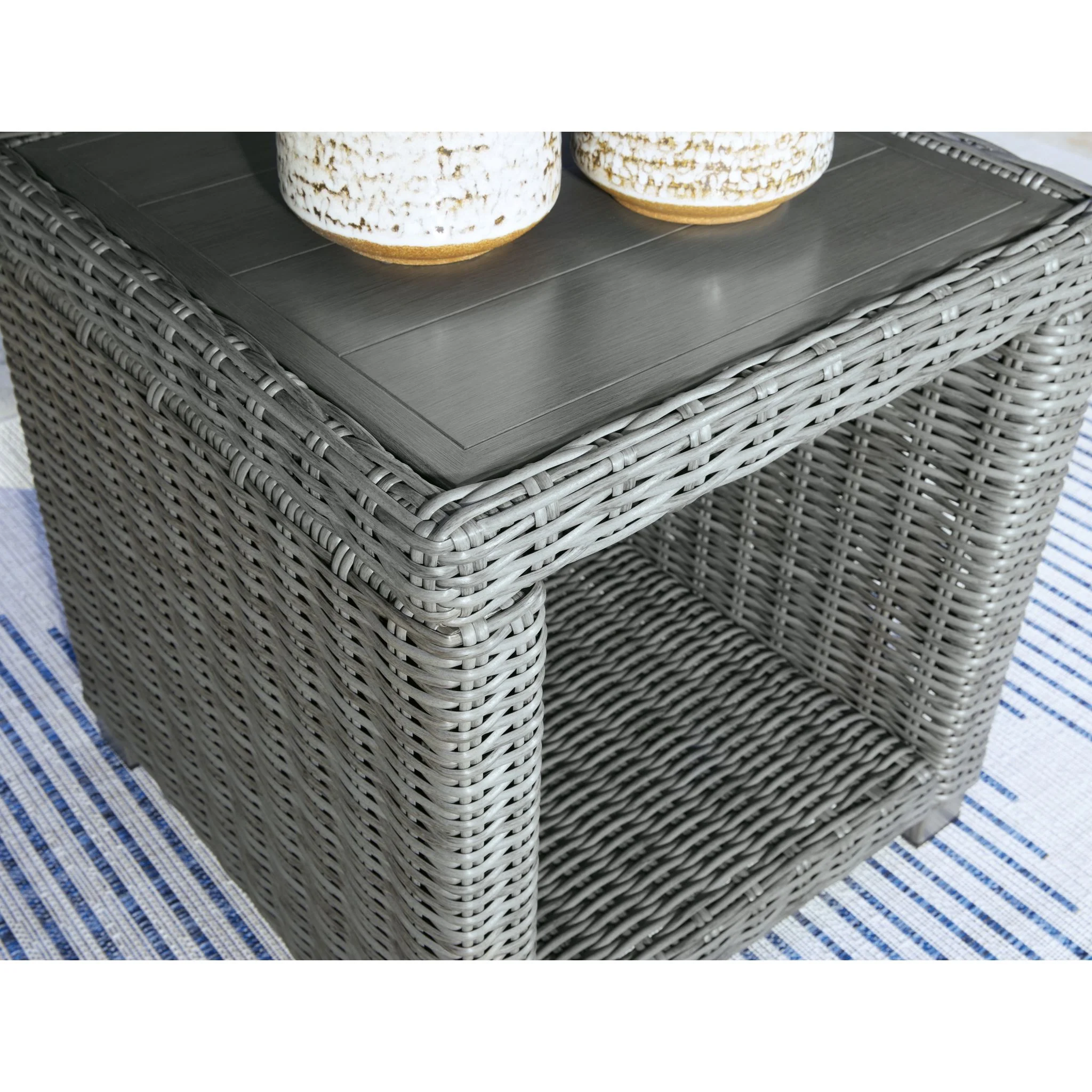 Elite Park Outdoor End Table - Gray - Image 6