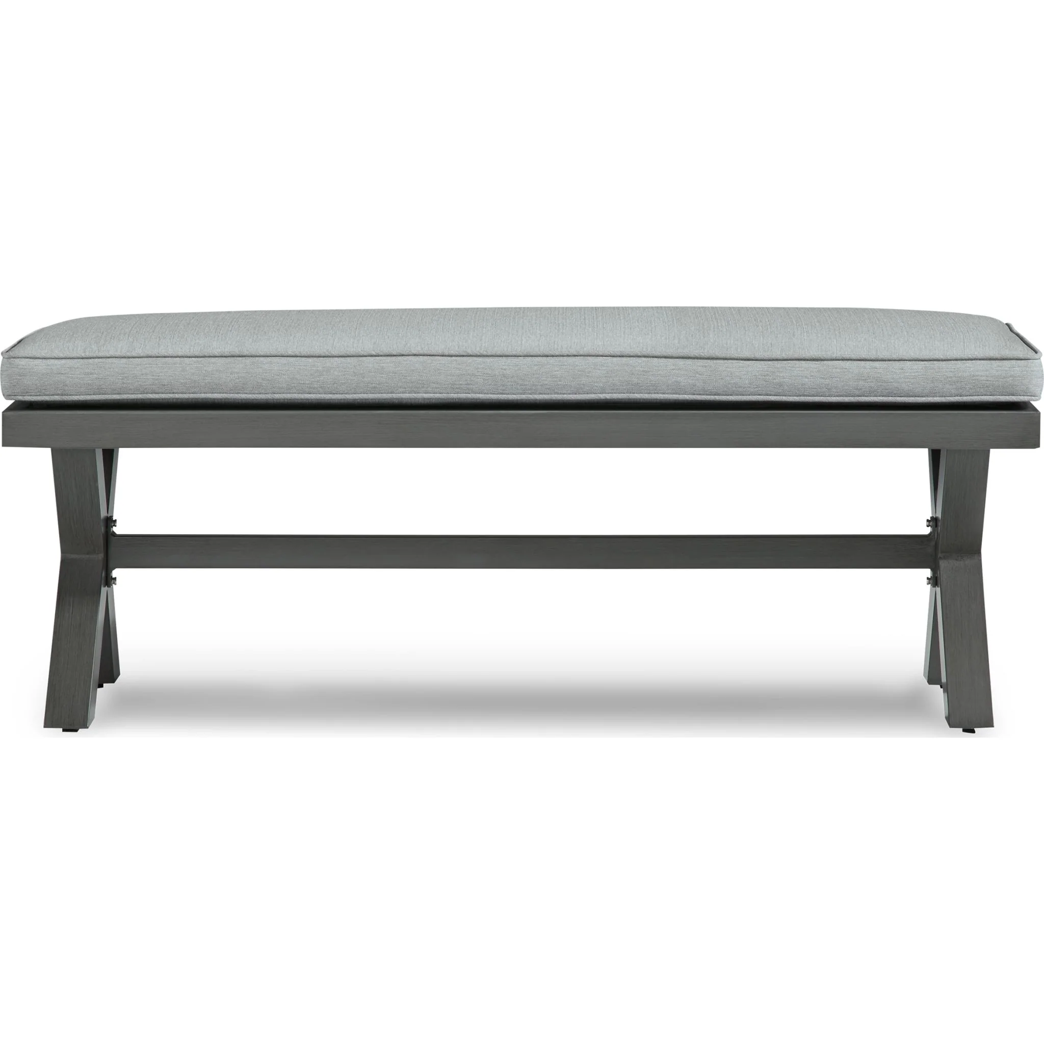 Elite Park Outdoor Bench with Cushion - Gray - Image 3