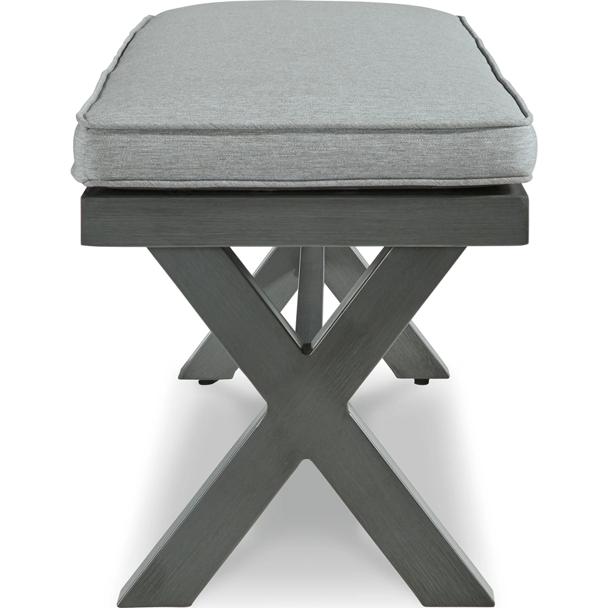 Elite Park Outdoor Bench with Cushion - Gray - Image 4