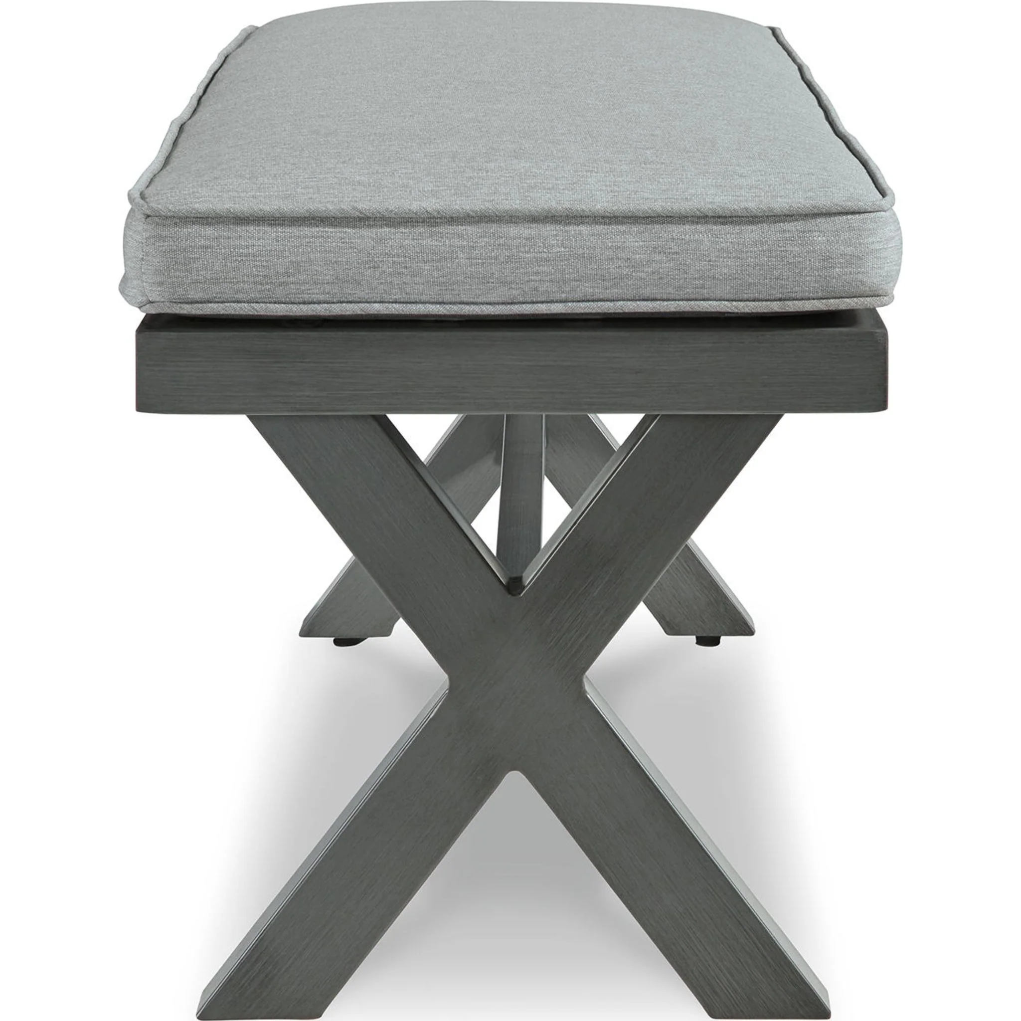 Elite Park Outdoor Bench with Cushion - Gray - Image 9