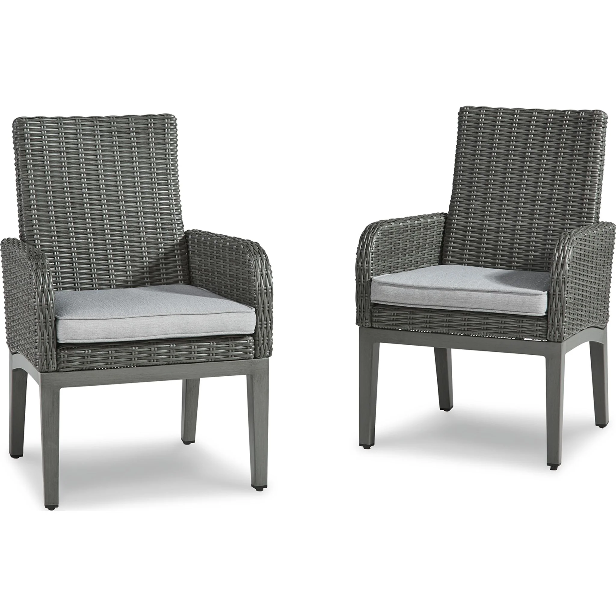 Elite Park Outdoor Arm Chair with Cushion (set of 2) - Gray