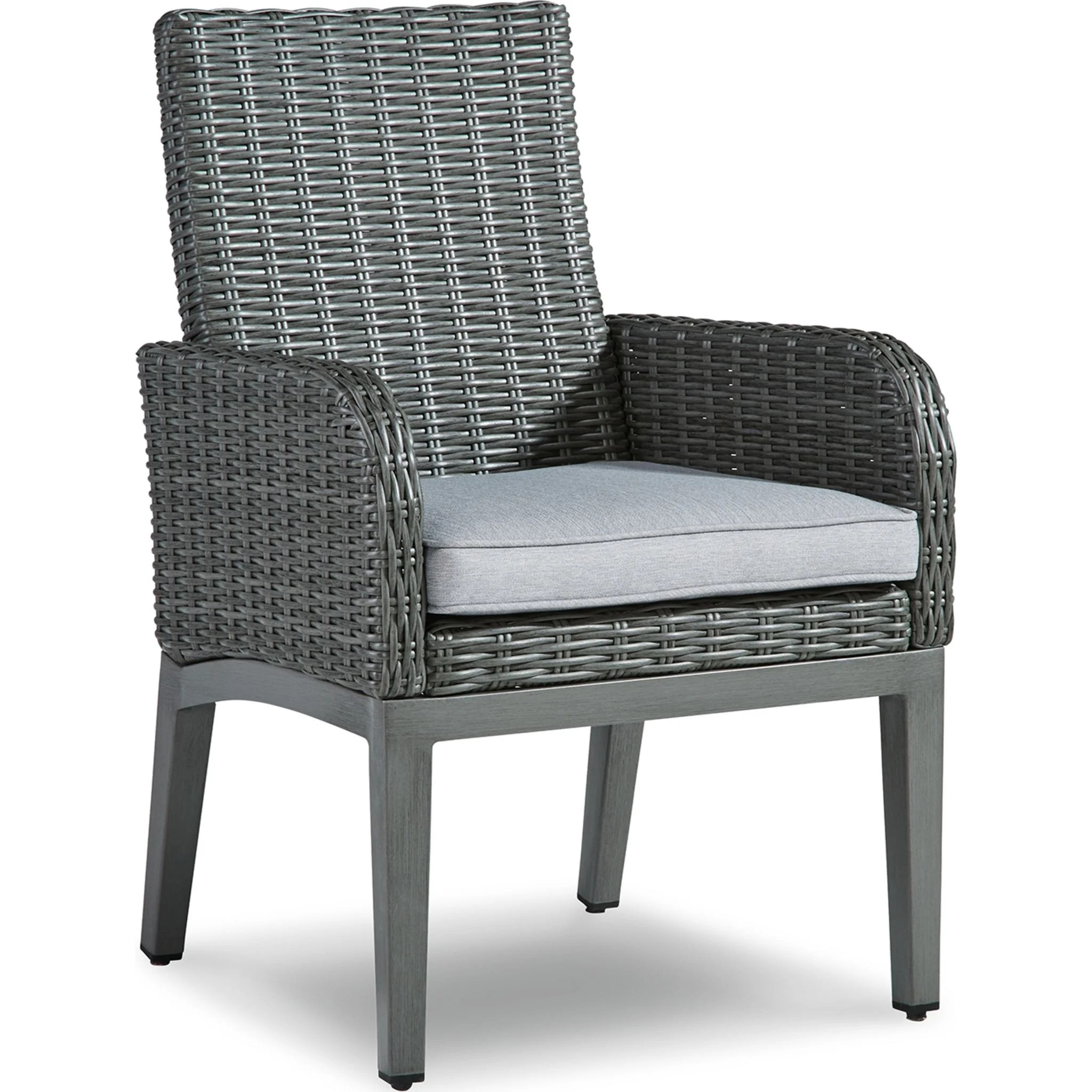 Elite Park Outdoor Arm Chair with Cushion (set of 2) - Gray - Image 3
