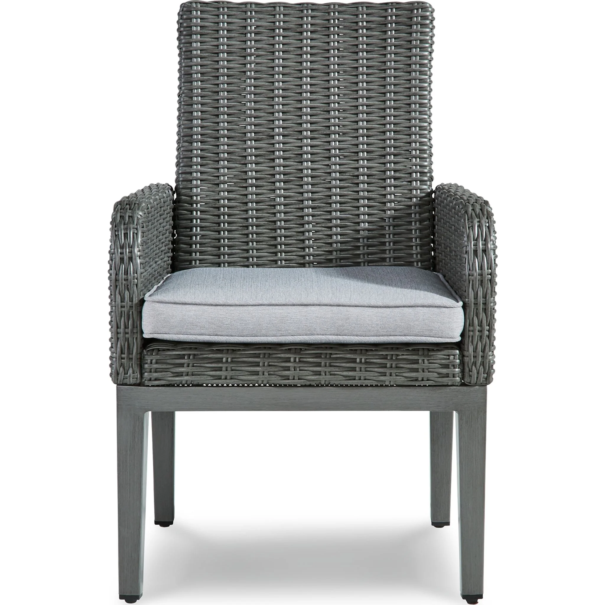 Elite Park Outdoor Arm Chair with Cushion (set of 2) - Gray - Image 4