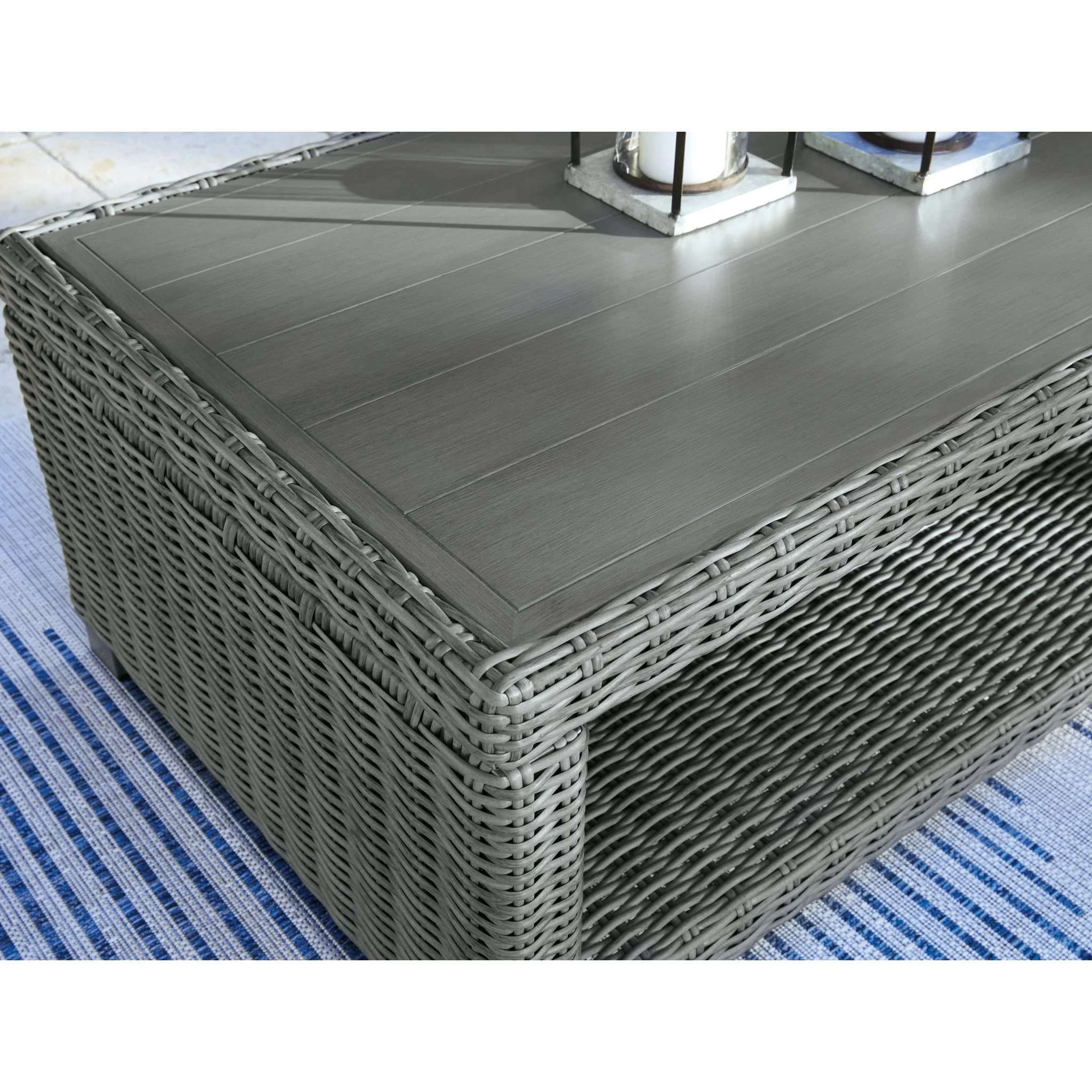 Elite Park Outdoor Coffee Table - Gray - Image 6