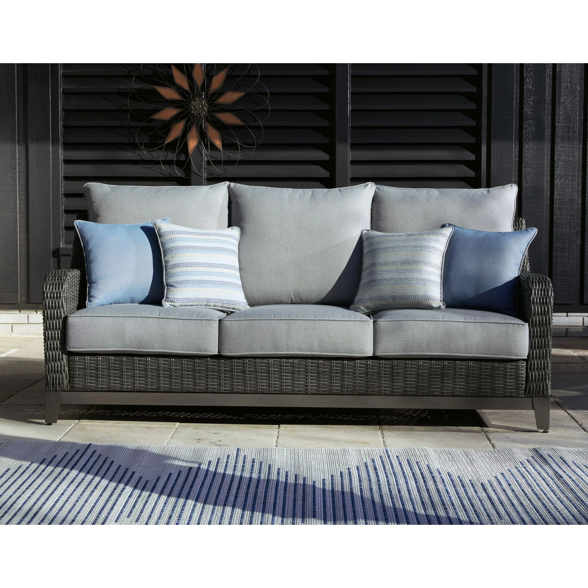 Elite Park Outdoor Sofa with Cushion - Gray - Image 2