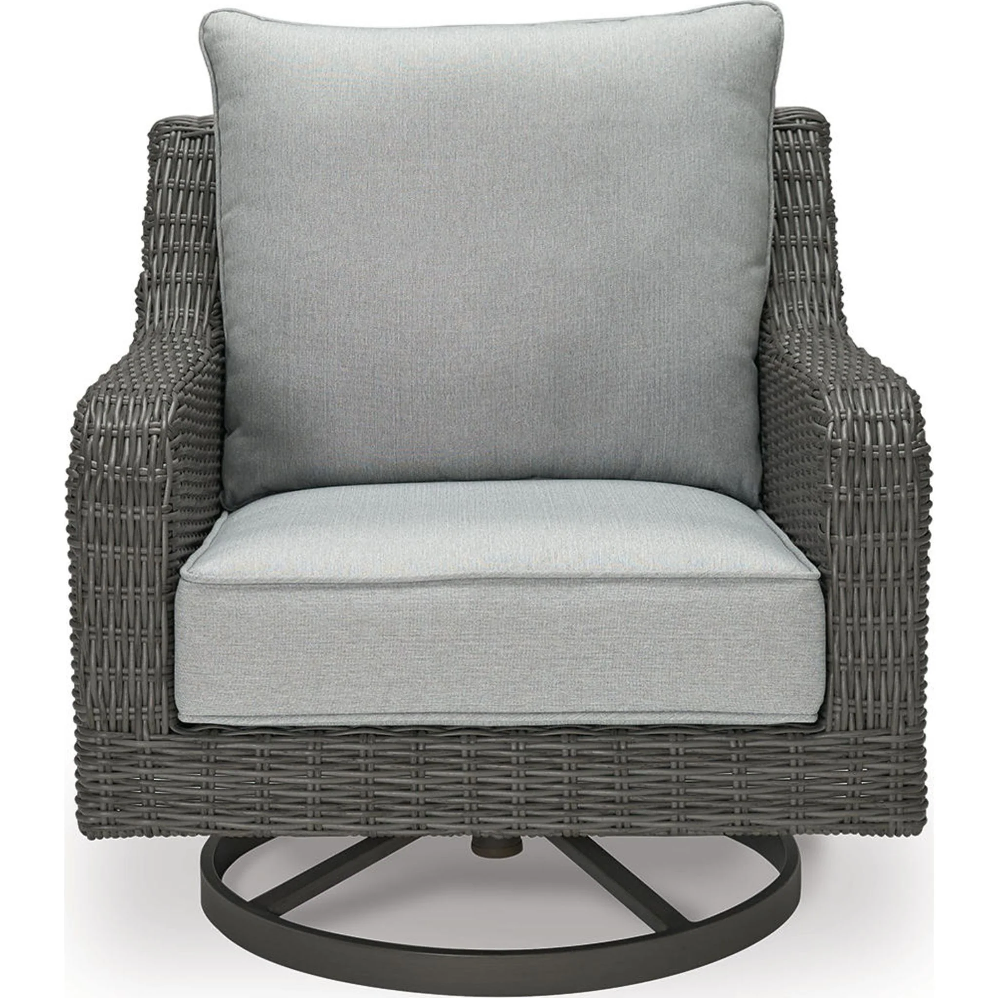 Elite Park Outdoor Swivel Lounge Chair with Cushion - Gray - Image 11