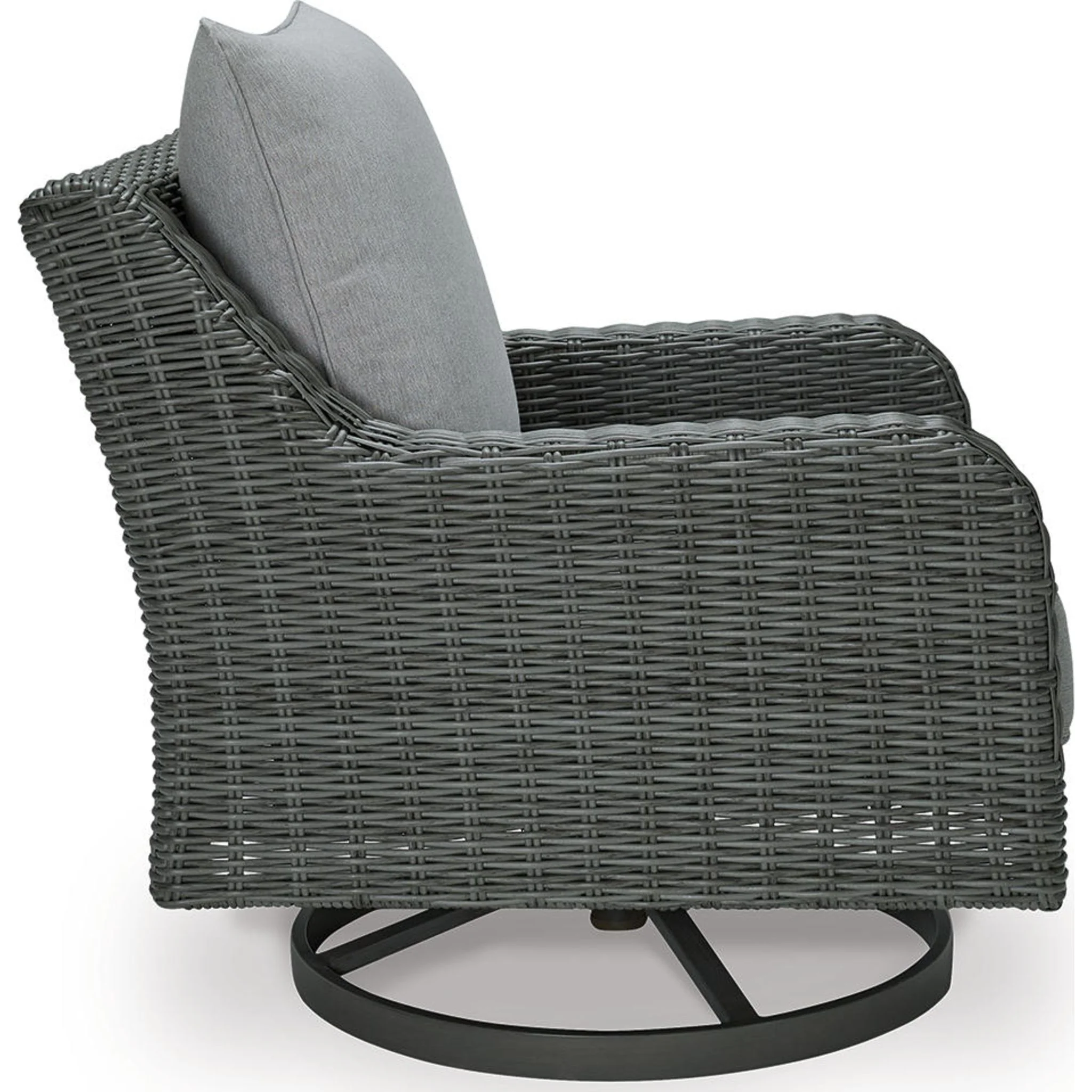Elite Park Outdoor Swivel Lounge Chair with Cushion - Gray - Image 12