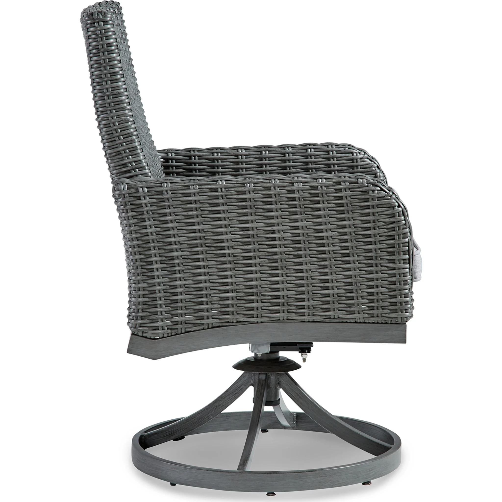 Elite Park Outdoor Swivel Chair w/Cushion (set of 2) - Gray - Image 5