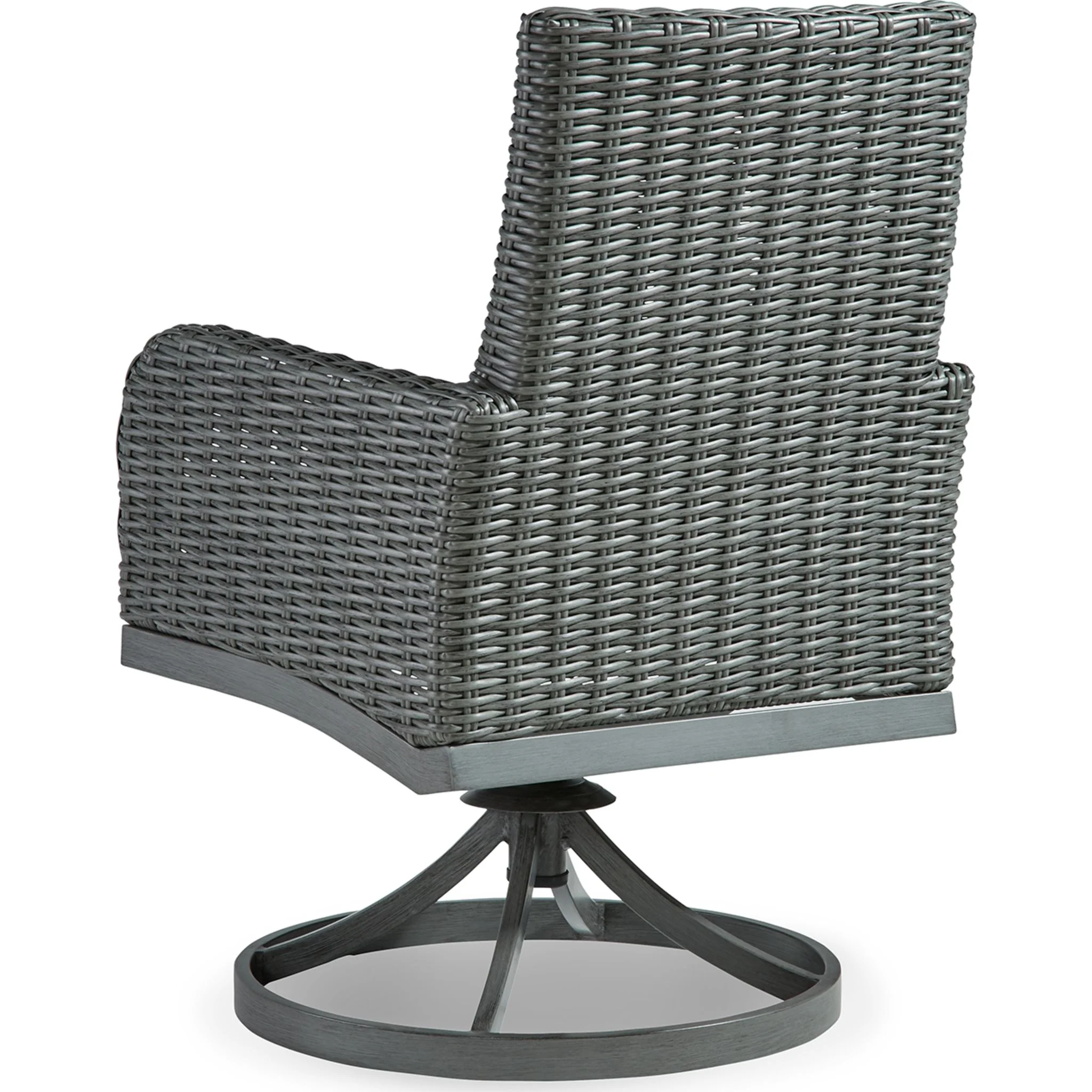 Elite Park Outdoor Swivel Chair w/Cushion (set of 2) - Gray - Image 6