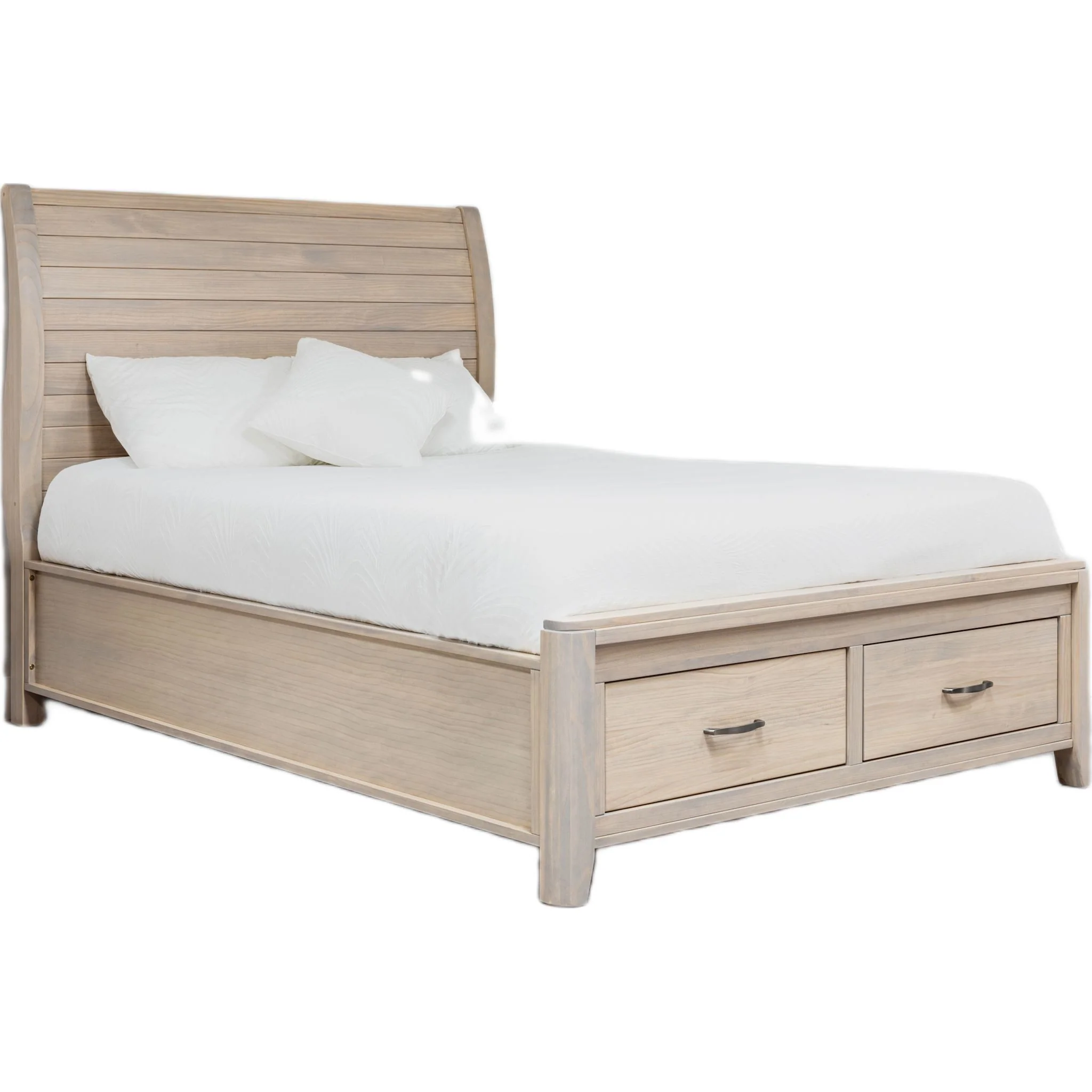 Ellesmere 6 Piece Sleigh Storage Bedroom - Champagne - Image 2