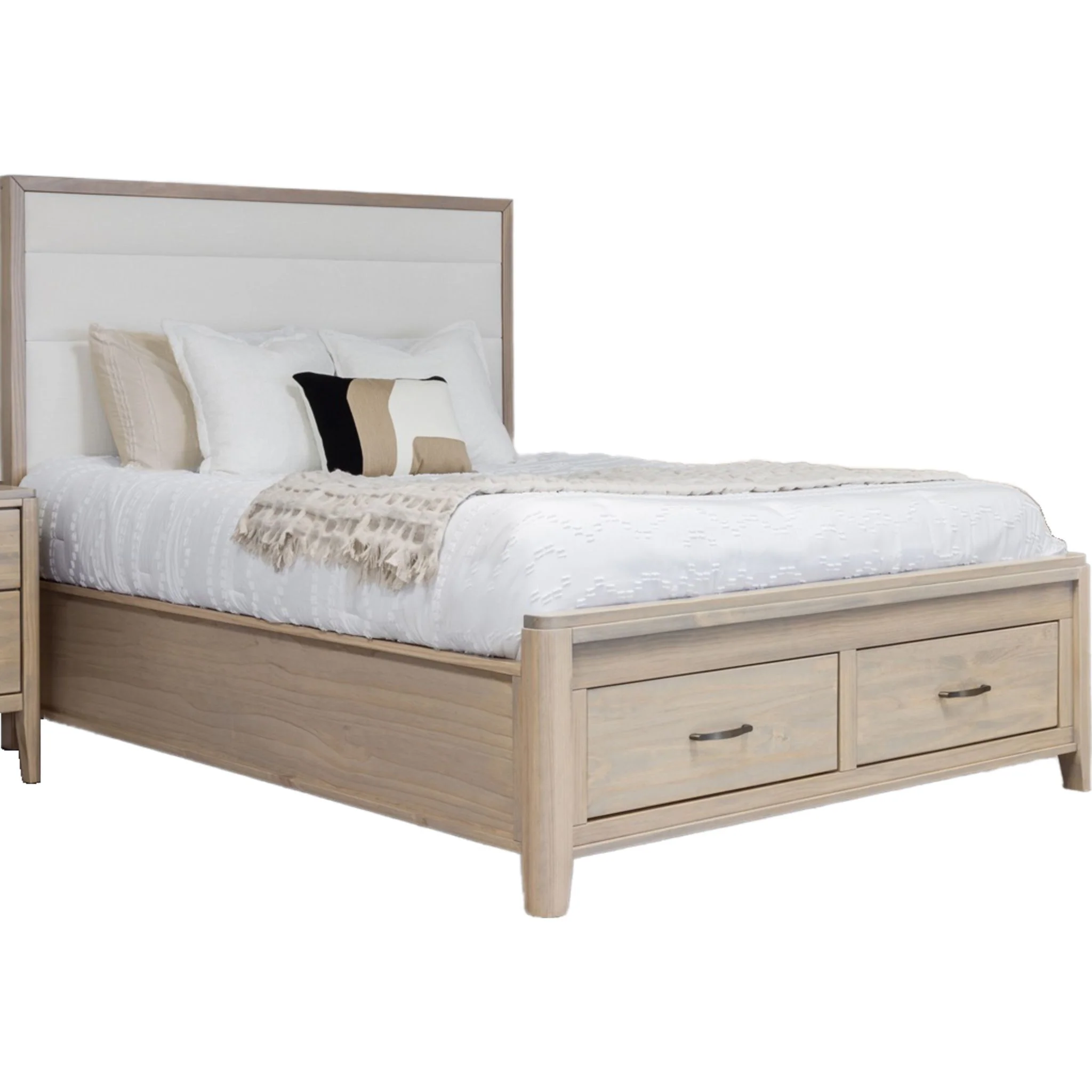 Ellesmere Storage Bed - Champagne/White