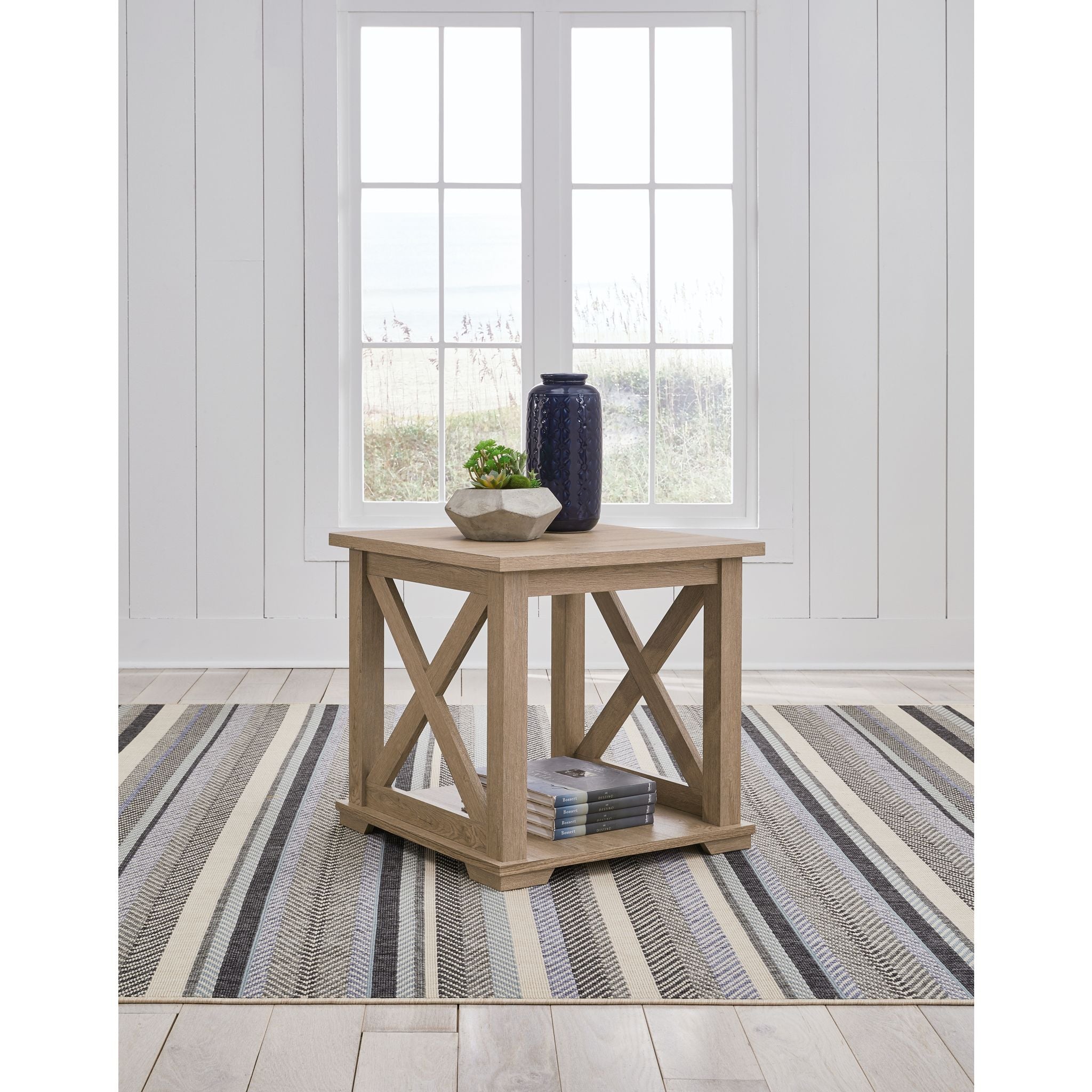 Elmferd End Table - Light Brown - Image 2