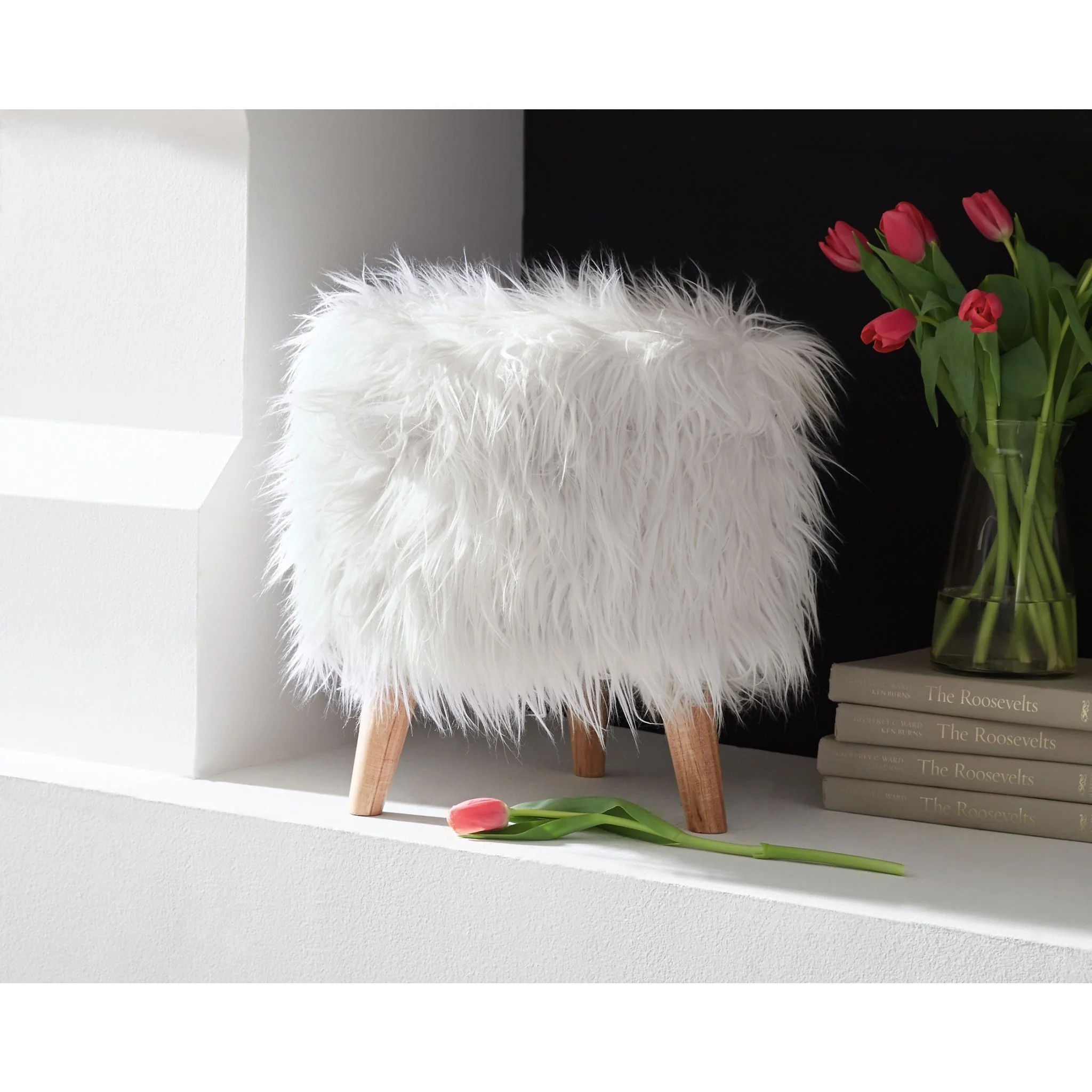 Elson Storage Ottoman - White - Image 2
