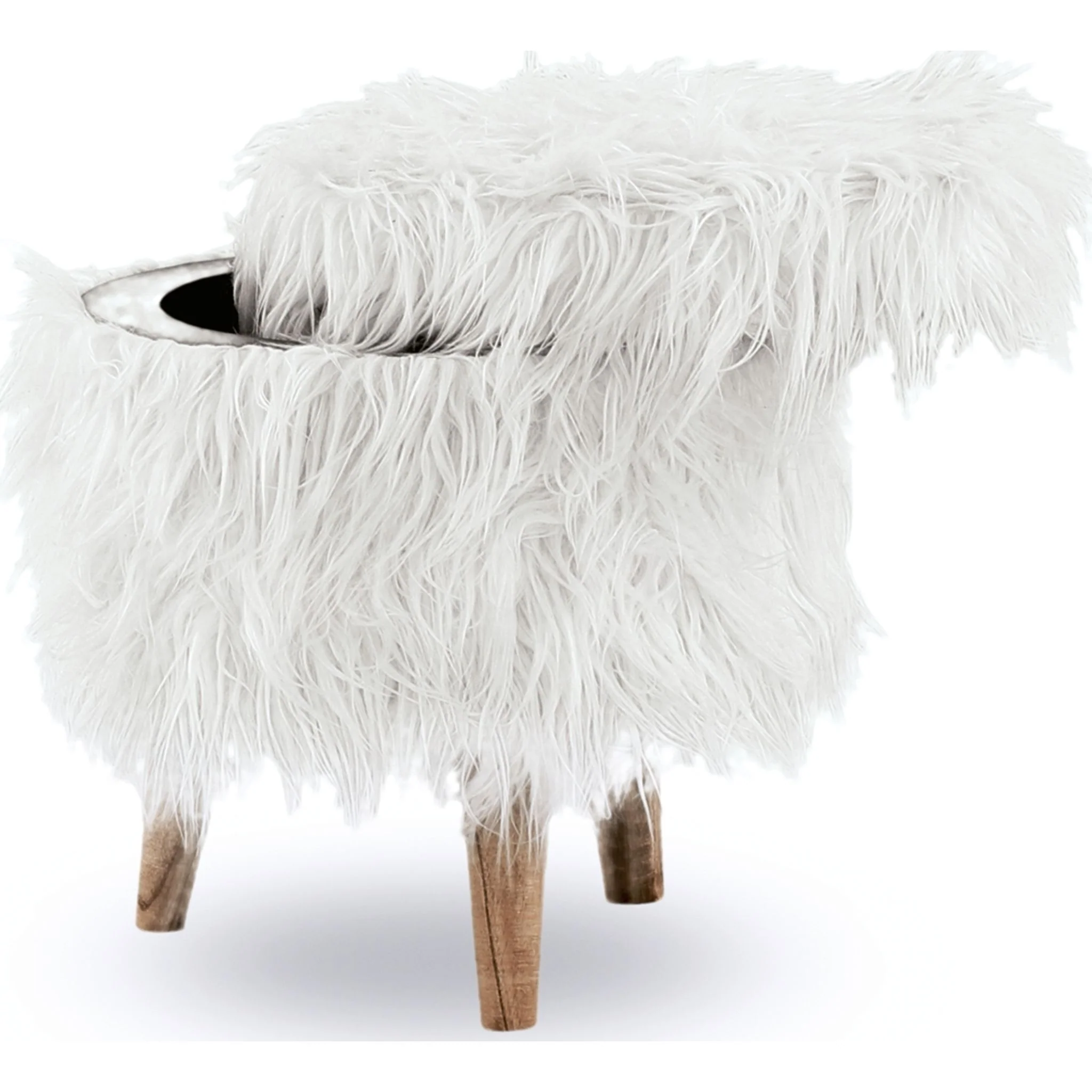 Elson Storage Ottoman - White - Image 4
