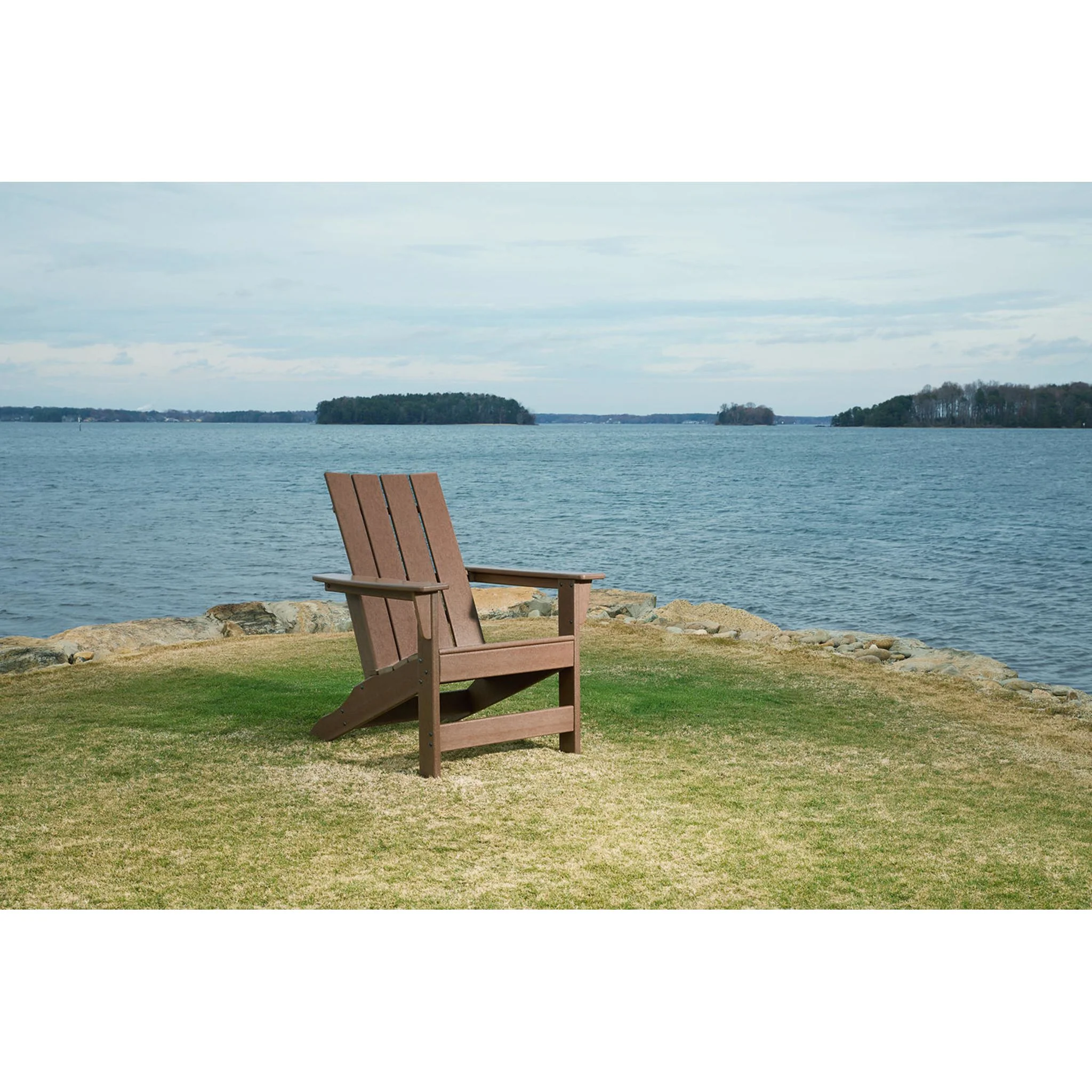 Emmeline Outdoor Adirondack Chair - Brown - Image 2