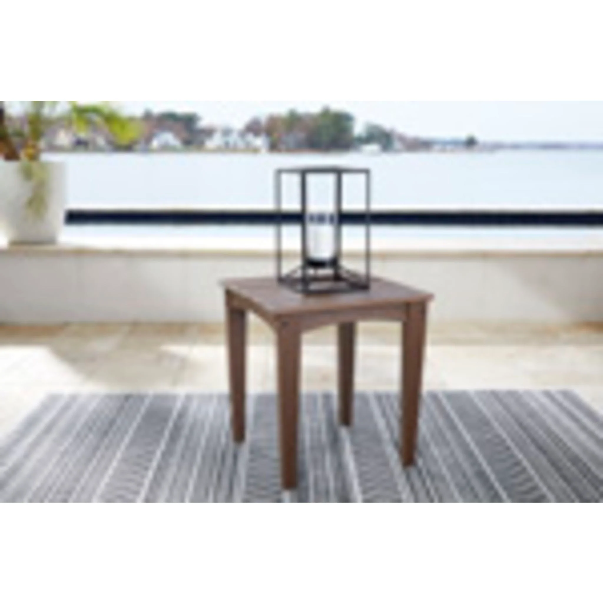 Emmeline Outdoor End Table - Brown - Image 4
