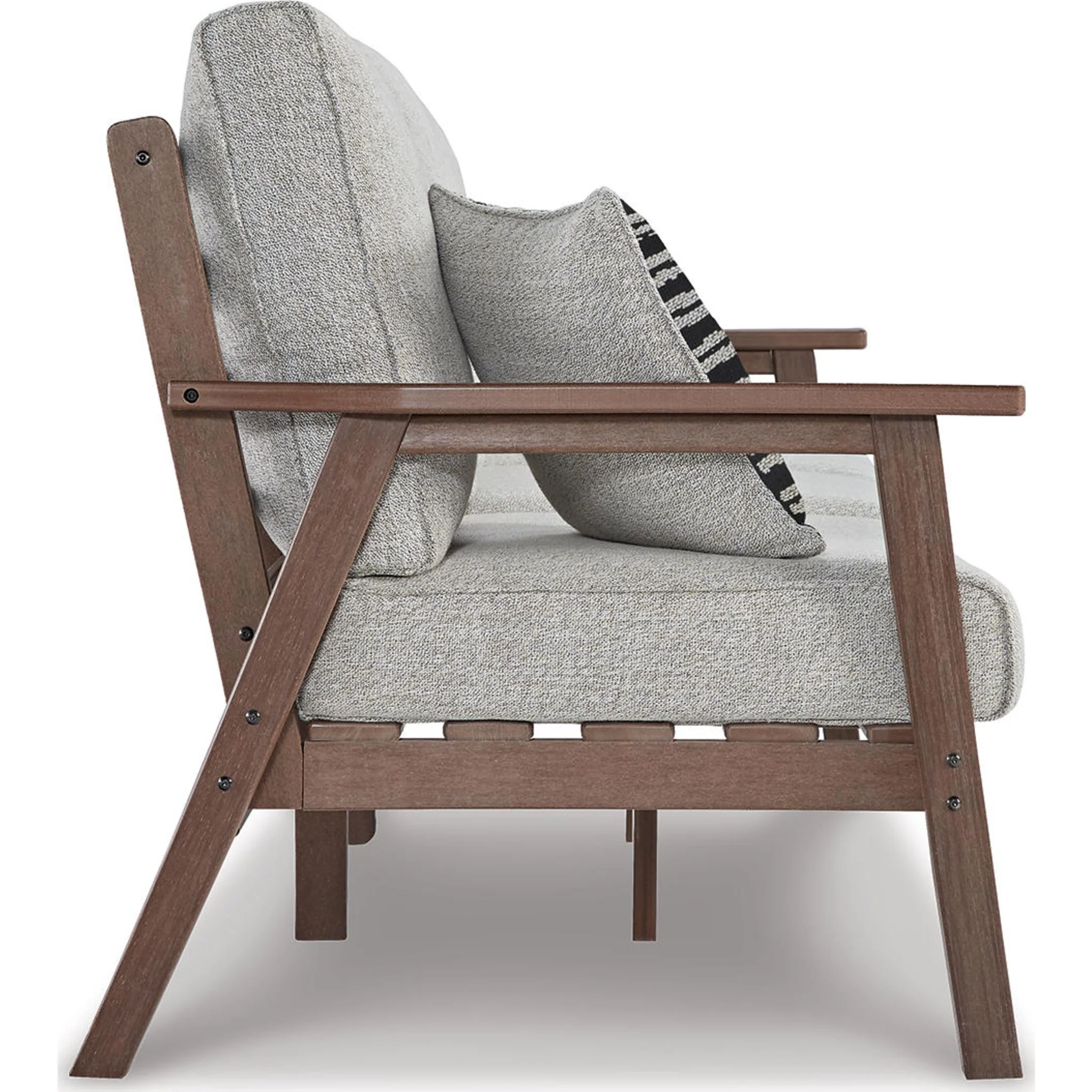 Emmeline Outdoor Sofa with Cushion - Brown/Beige - Image 11
