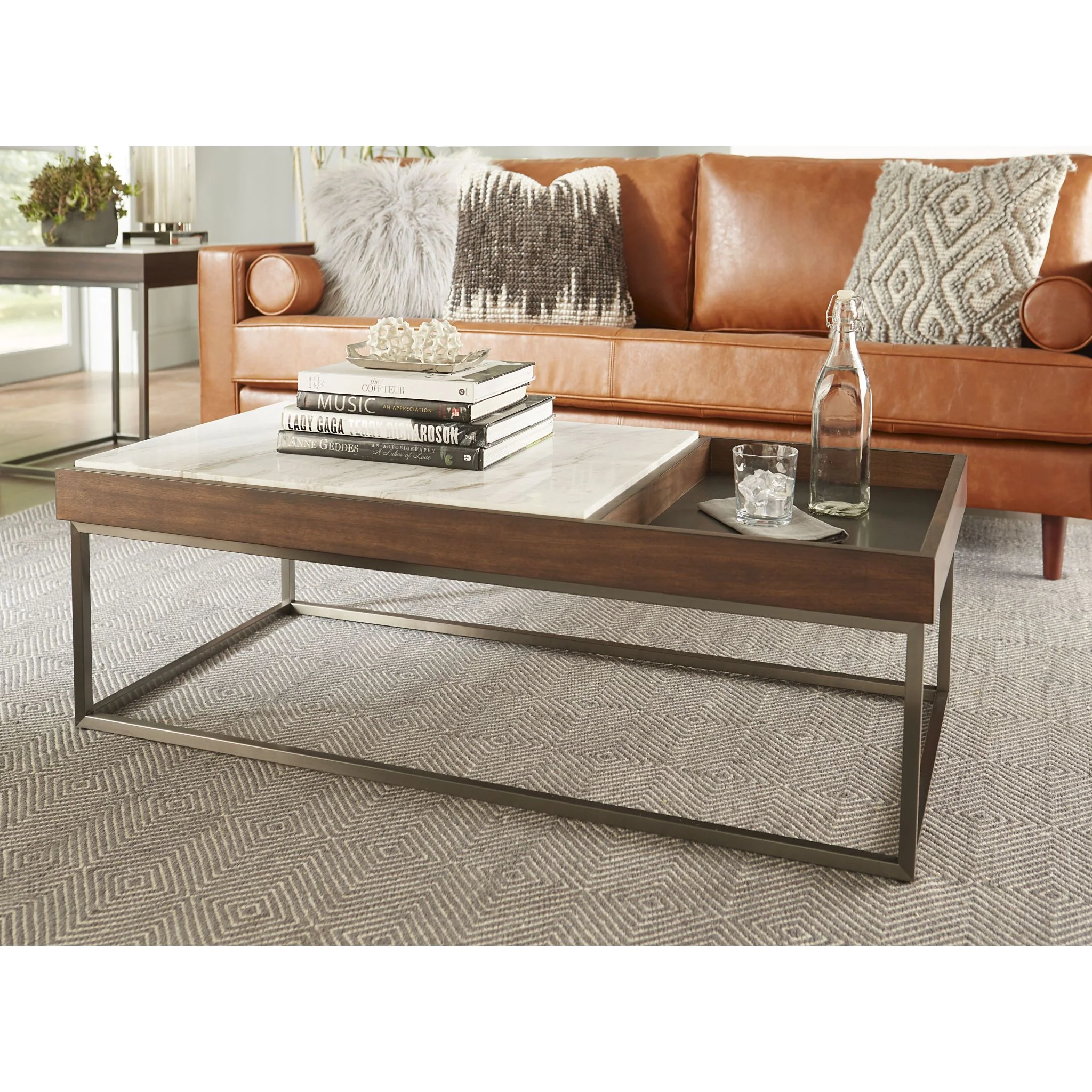 Ennis Coffee Table - Brown Sable - Image 4