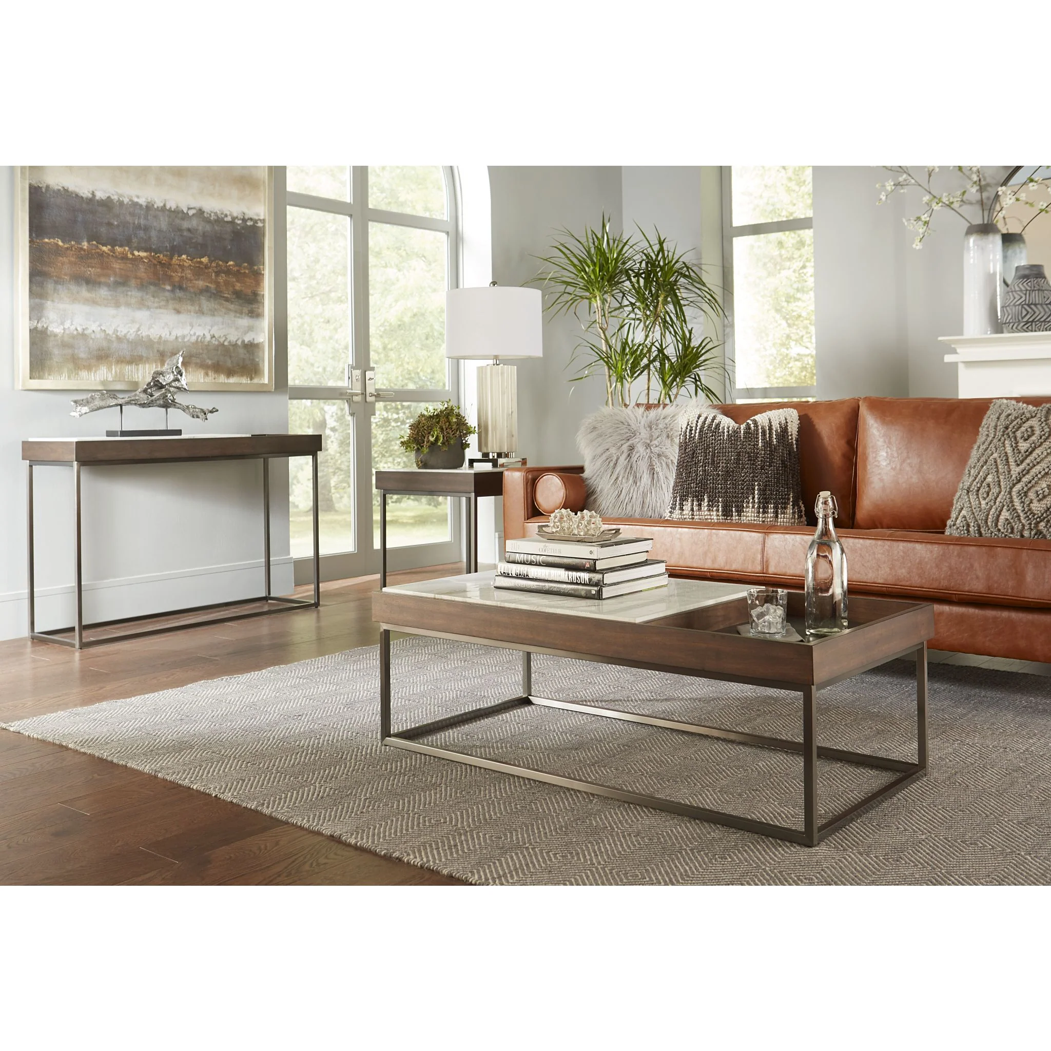 Ennis Console Table - Brown Sable - Image 5