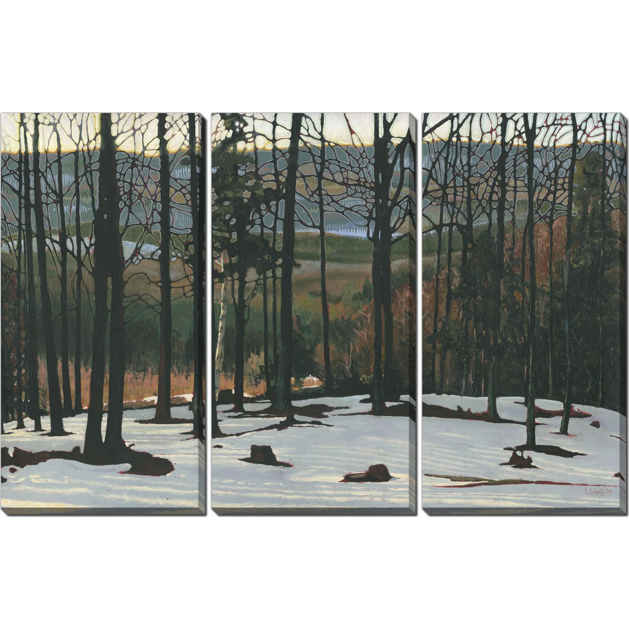 Escarpement Tapestry Canvas (Set of 3) 45.00" x 30.00"
