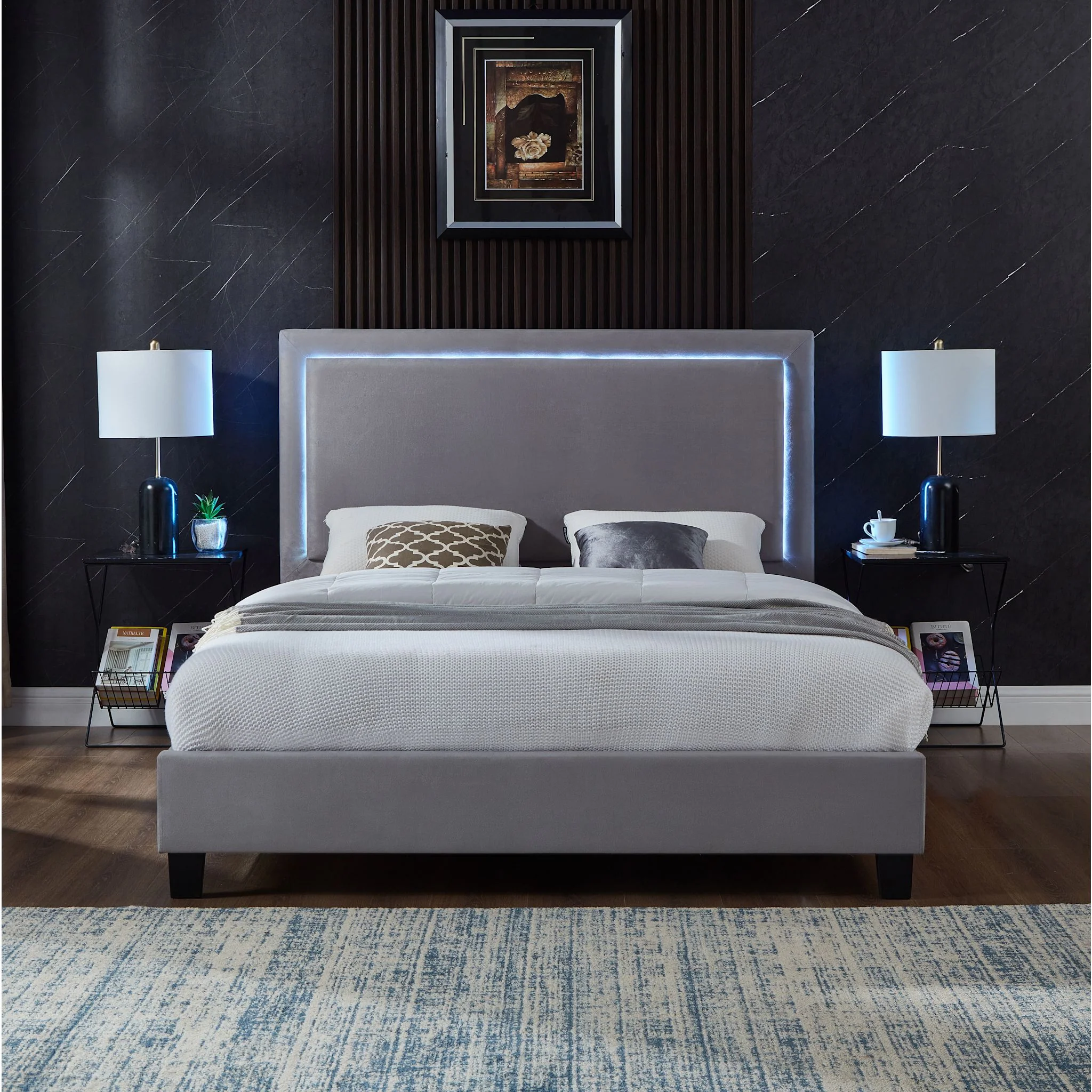 Ethan Platform Bed - Dark Grey - Image 3