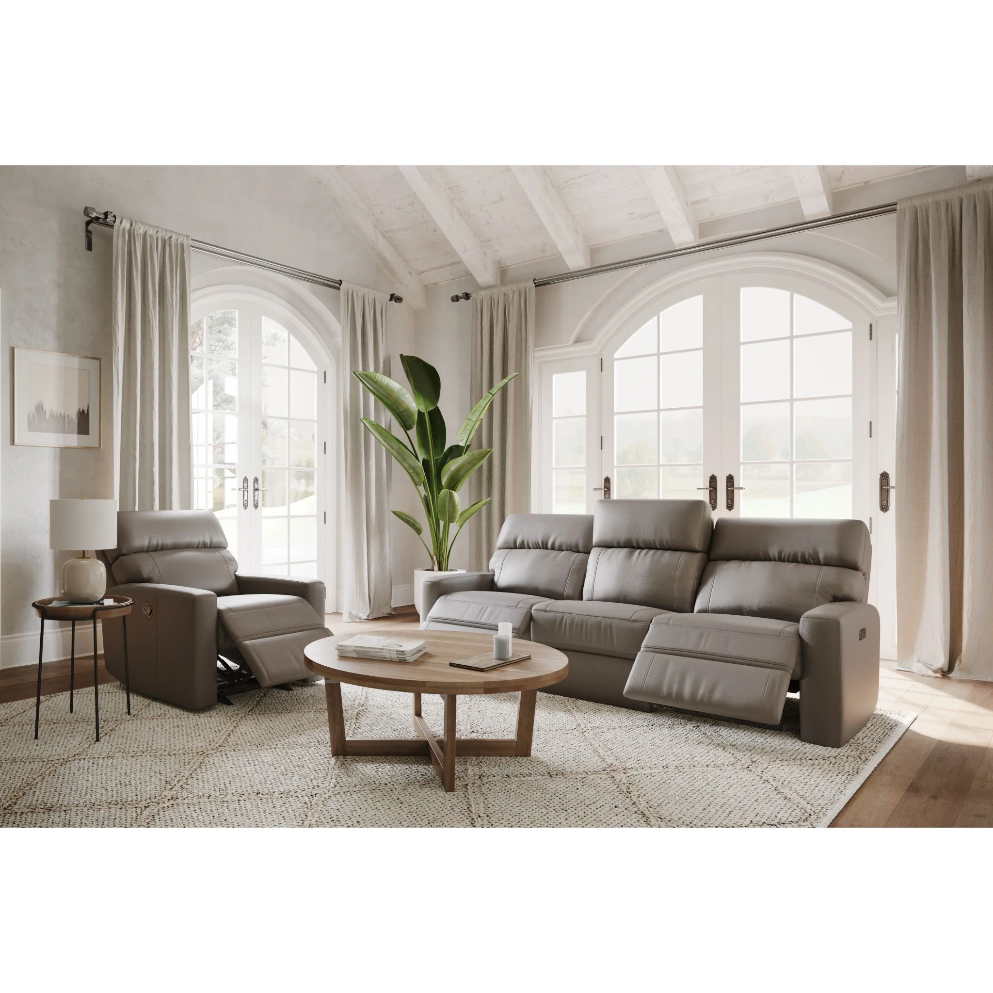 Fairbrook Power Reclining Loveseat With Power Headrest - Tanner Seal - Image 2