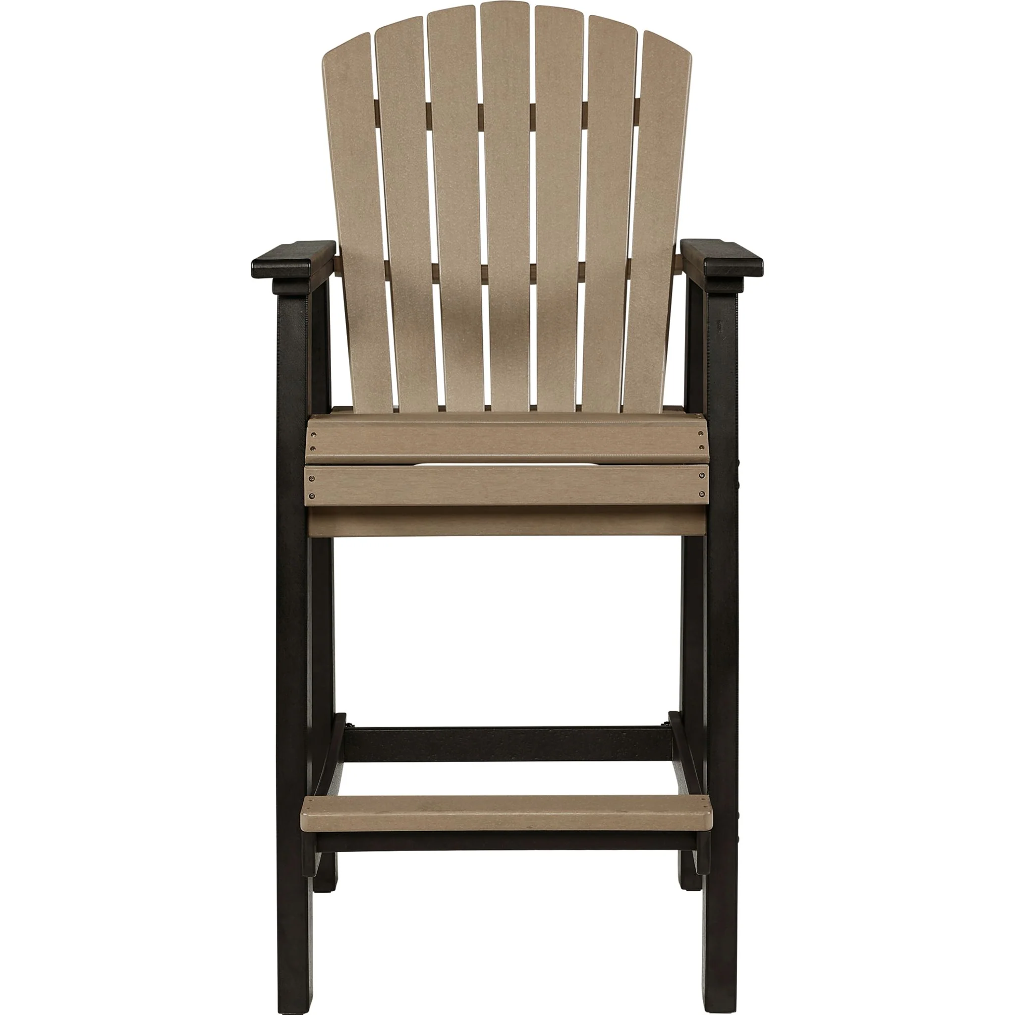 Fairen Trail Outdoor Barstool (set of 2) - Black/Driftwood - Image 3