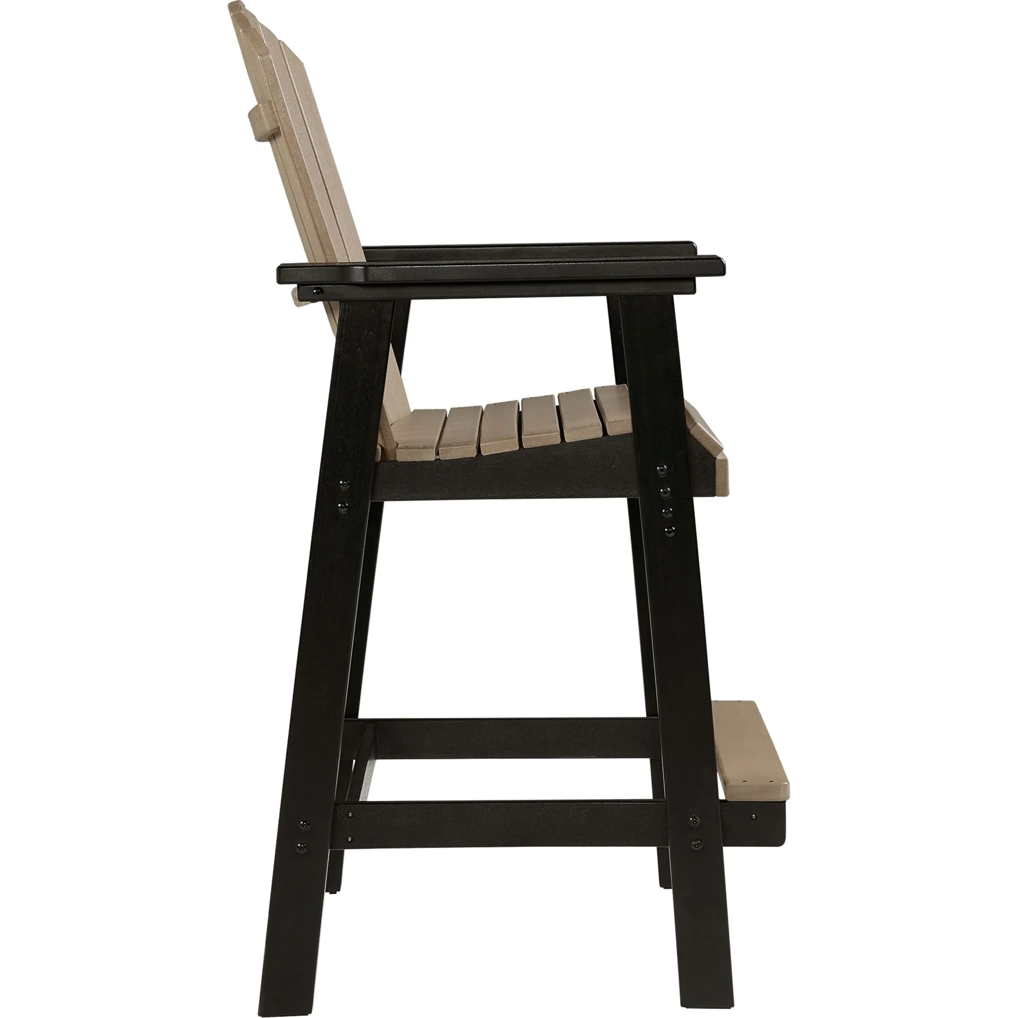 Fairen Trail Outdoor Barstool (set of 2) - Black/Driftwood - Image 4