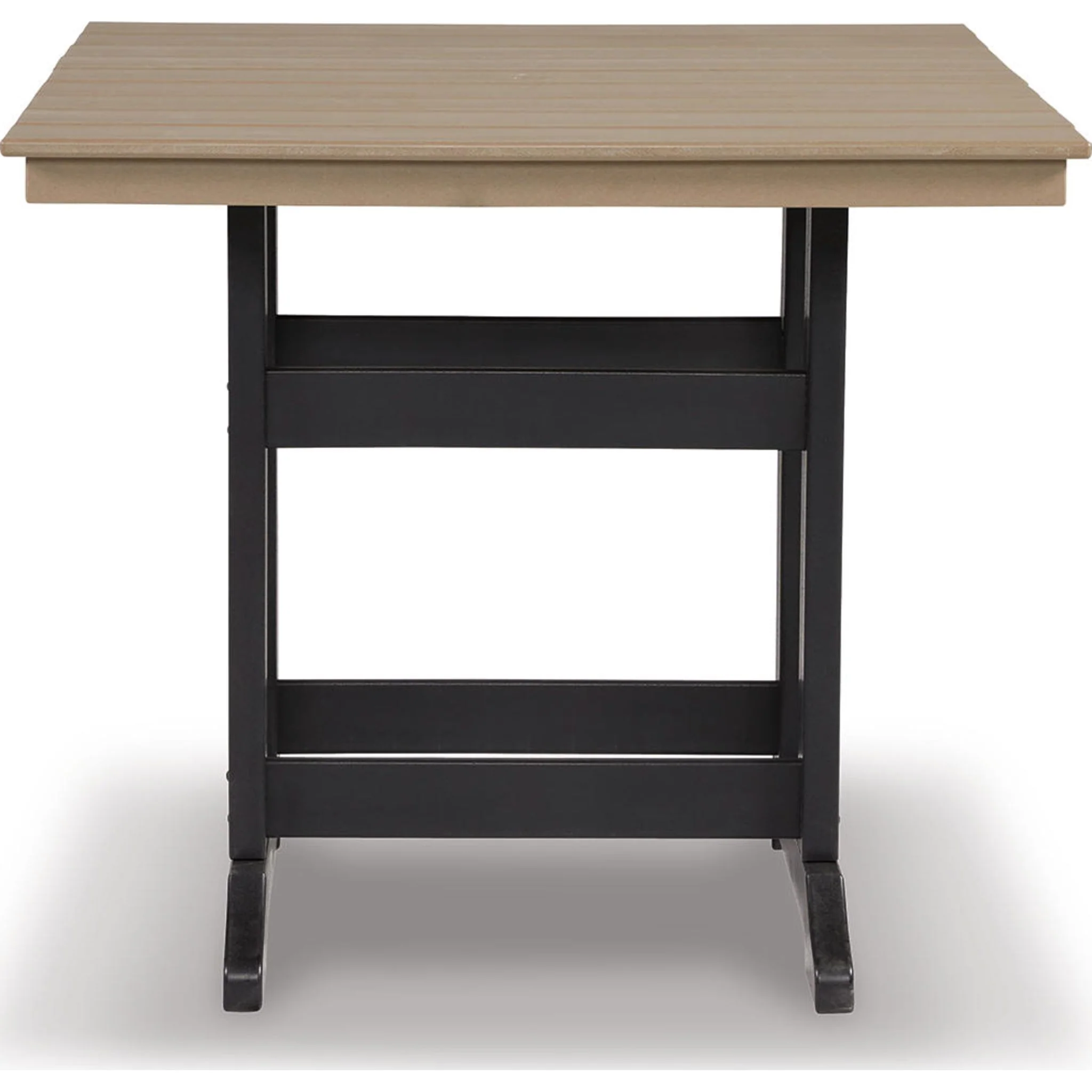Fairen Trail Outdoor Counter Height Dining Table - Black/Driftwood - Image 3